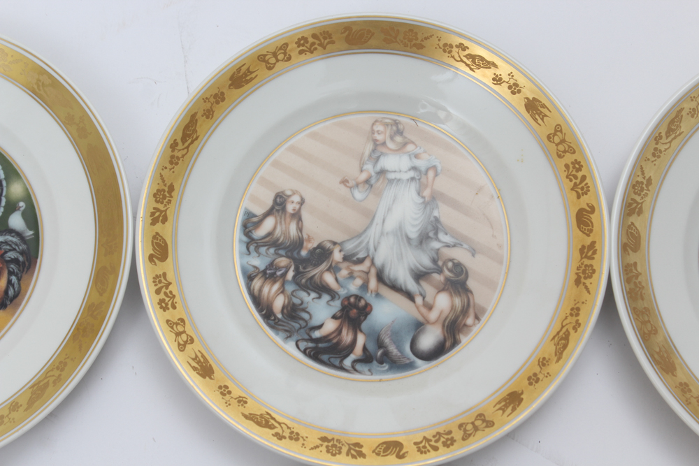 Twelve Royal Copenhagen Porcelain Collector's Plates "Hans Christian Anderson"