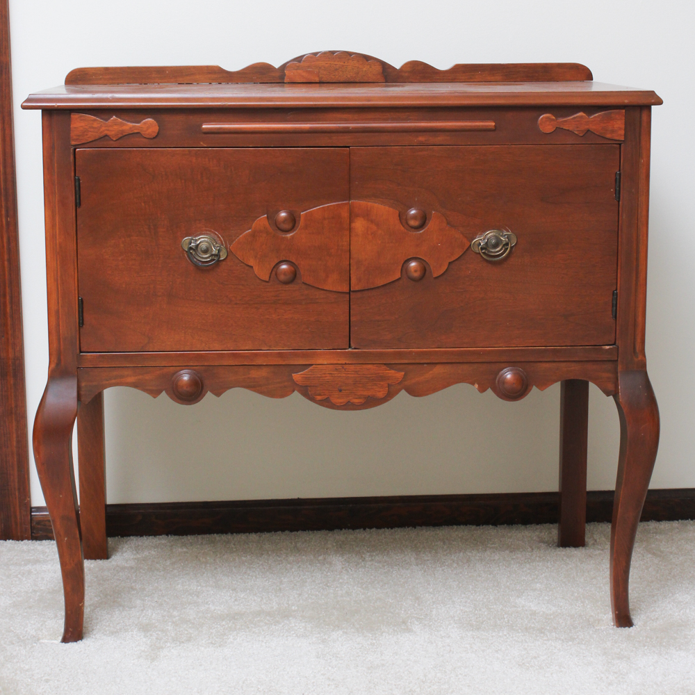 Vintage Jacobean Revival Cherry Finished Buffet by Empire Furniture Co.