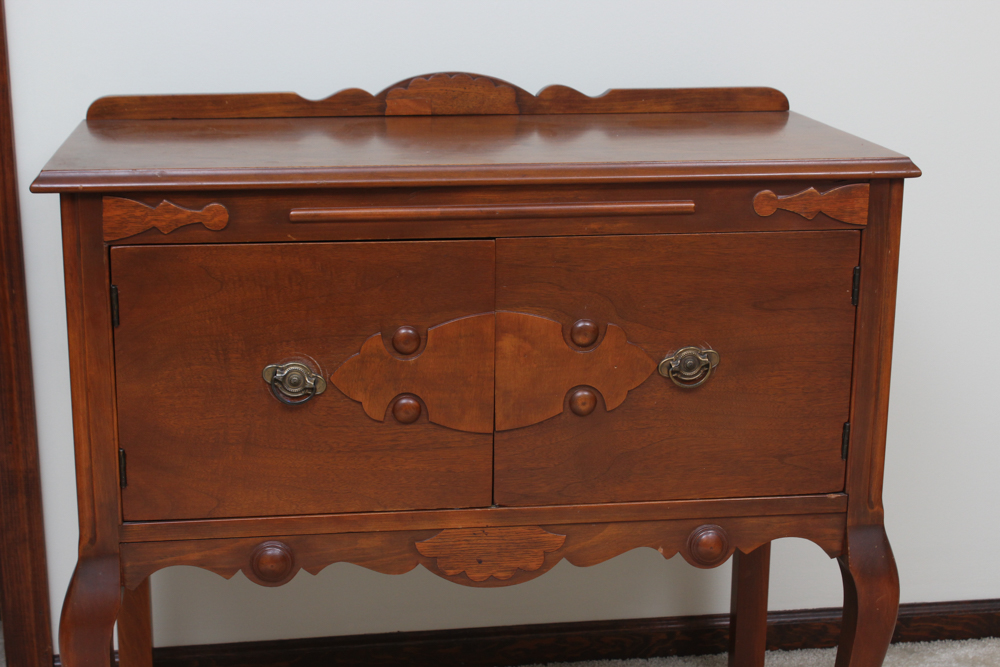 Vintage Jacobean Revival Cherry Finished Buffet by Empire Furniture Co.