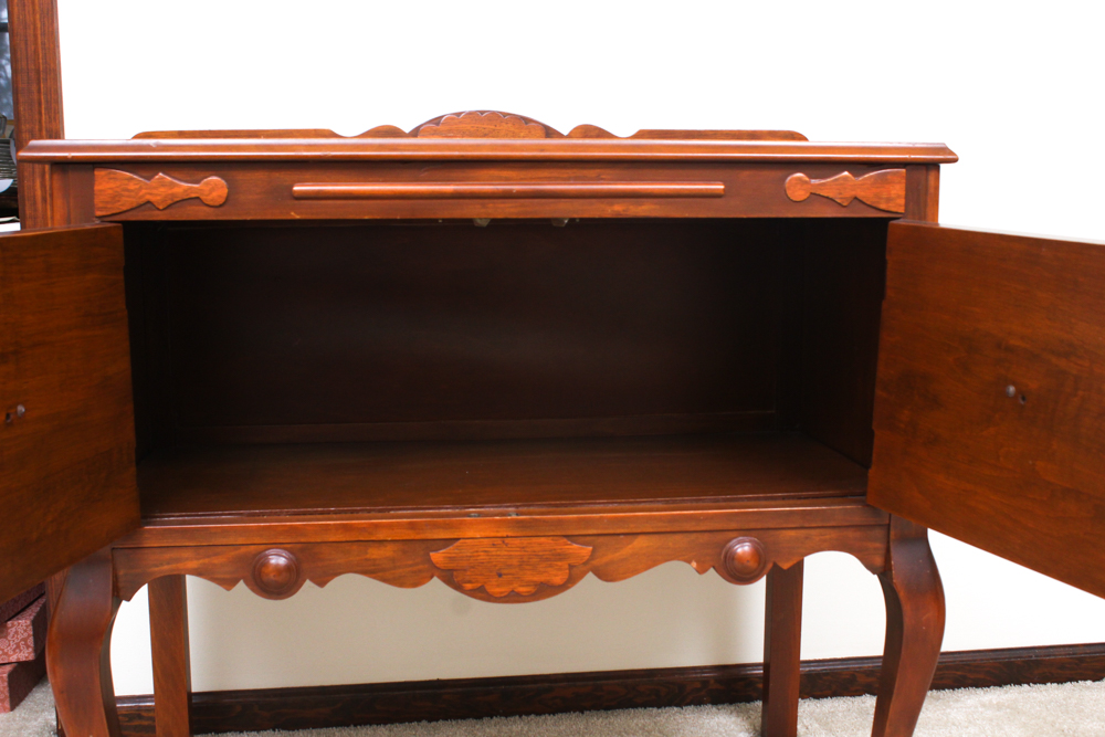Vintage Jacobean Revival Cherry Finished Buffet by Empire Furniture Co.