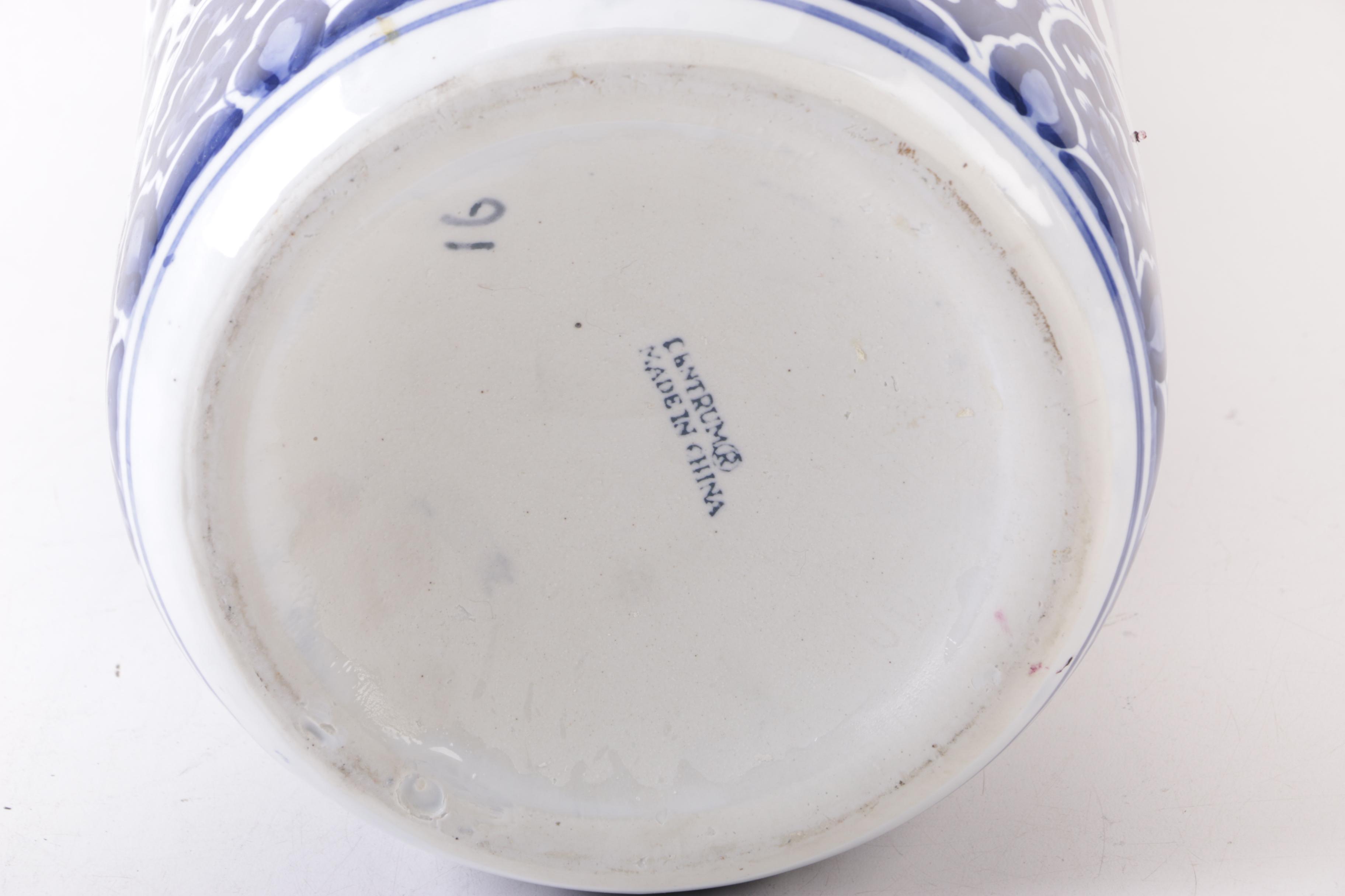 Centrum Chinese Blue and White Ceramic Umbrella Stand