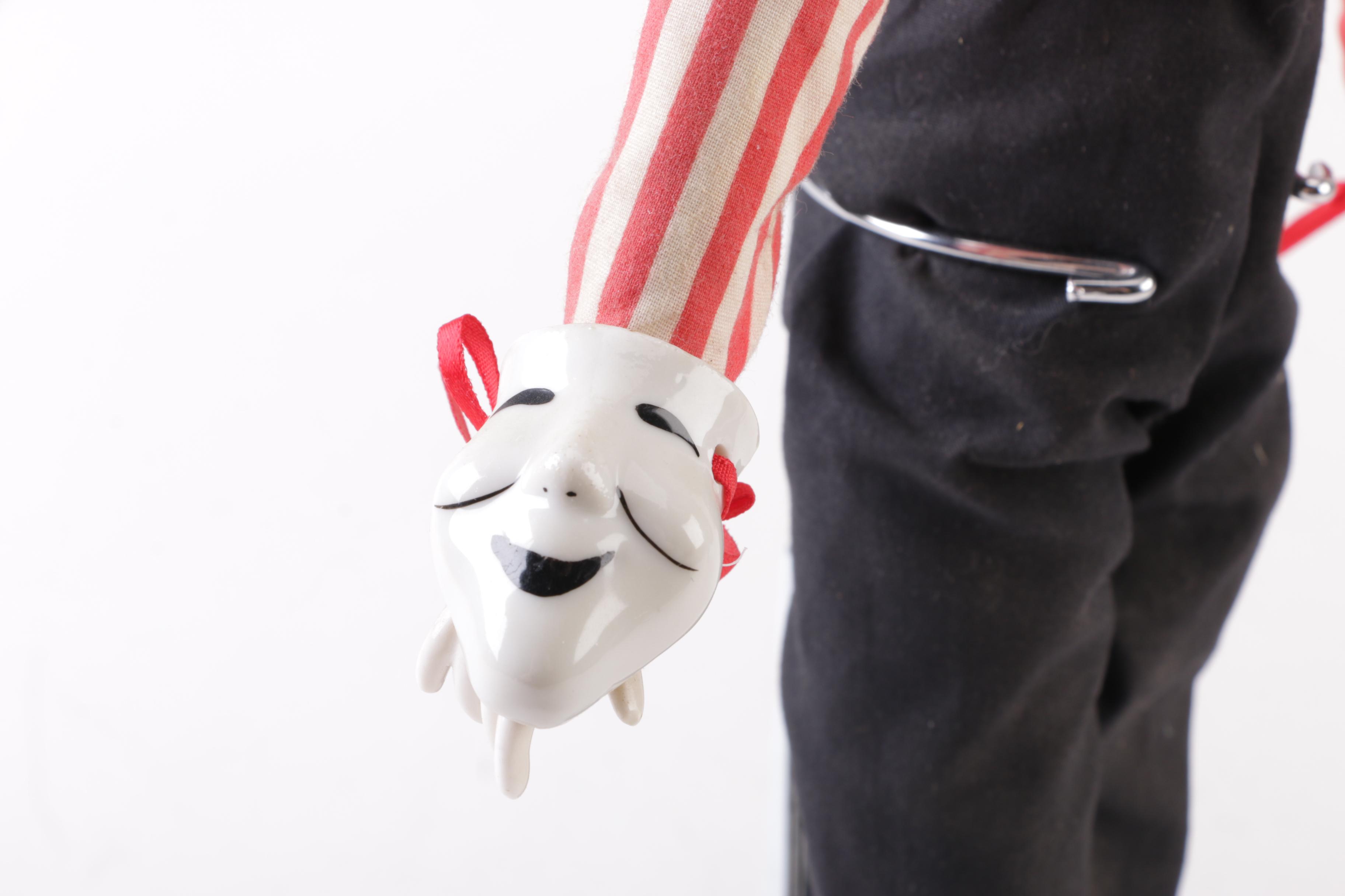 Vintage Porcelain Pierrot Mime Dolls