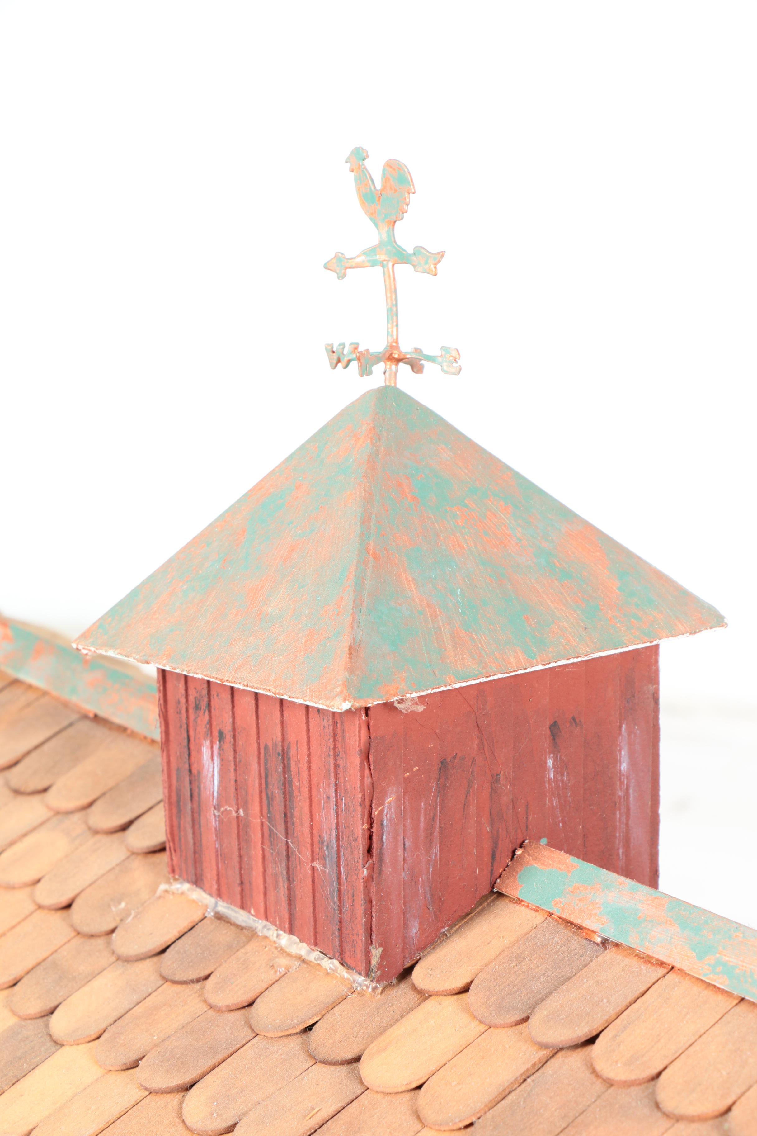 Handcrafted Miniature Barn Scene by Charles Tebelman