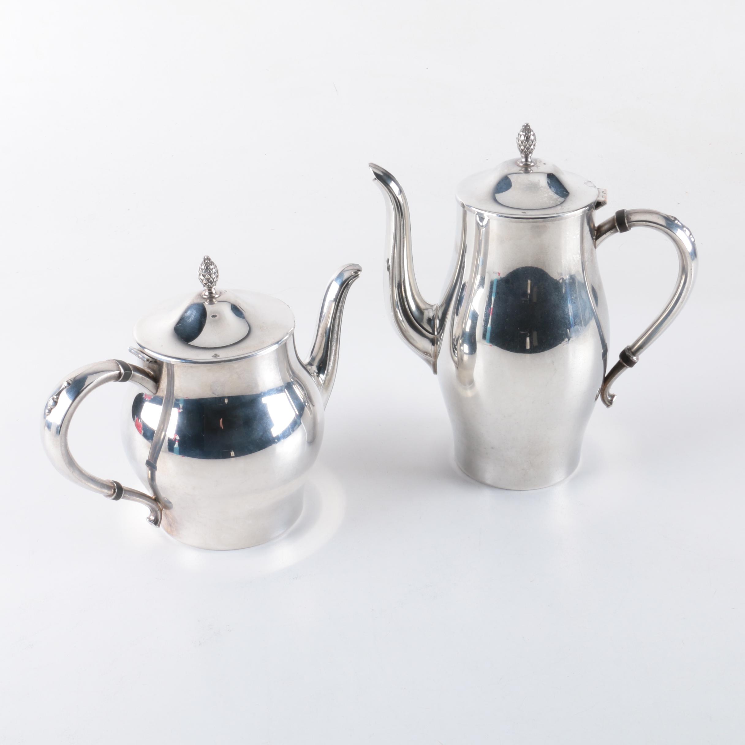 Oneida Paul Revere Style Silver Plate Coffee and Tea Service