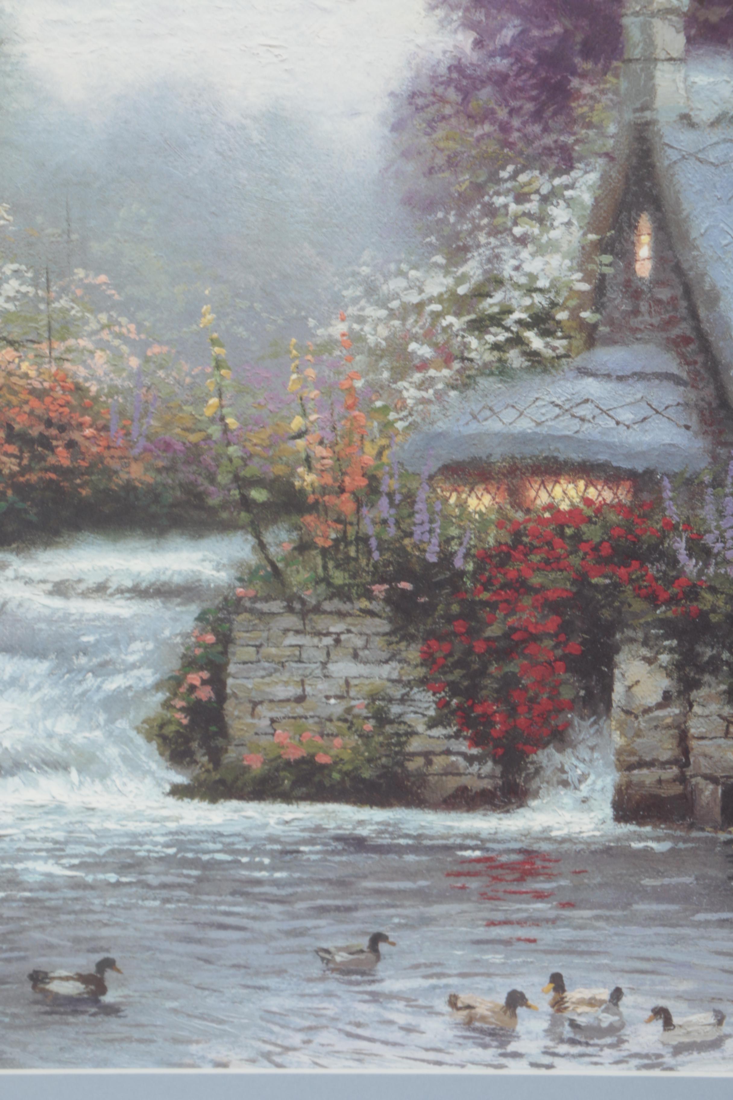 Limited Edition Offset Lithograph After Thomas Kinkade "The Miller's Cottage"