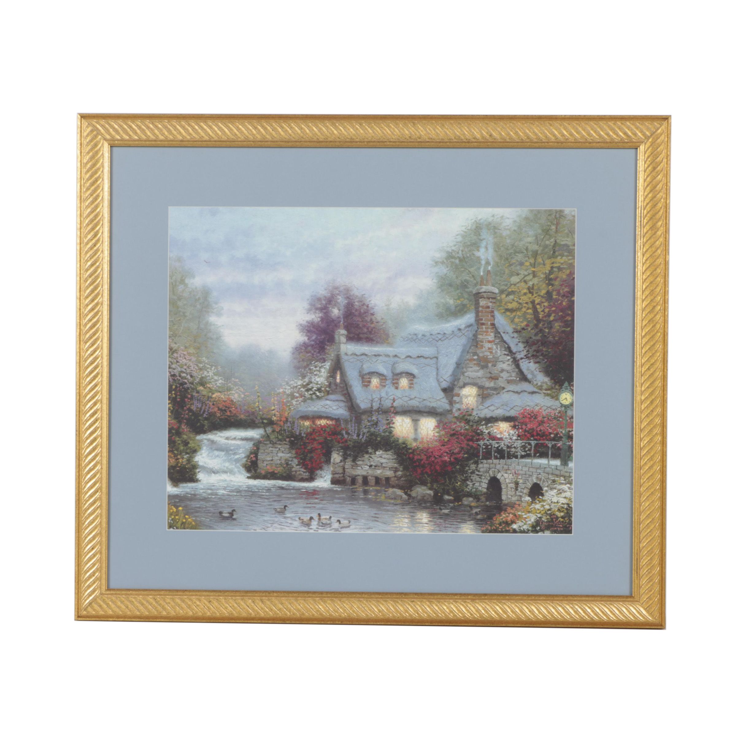 Limited Edition Offset Lithograph After Thomas Kinkade "The Miller's Cottage"