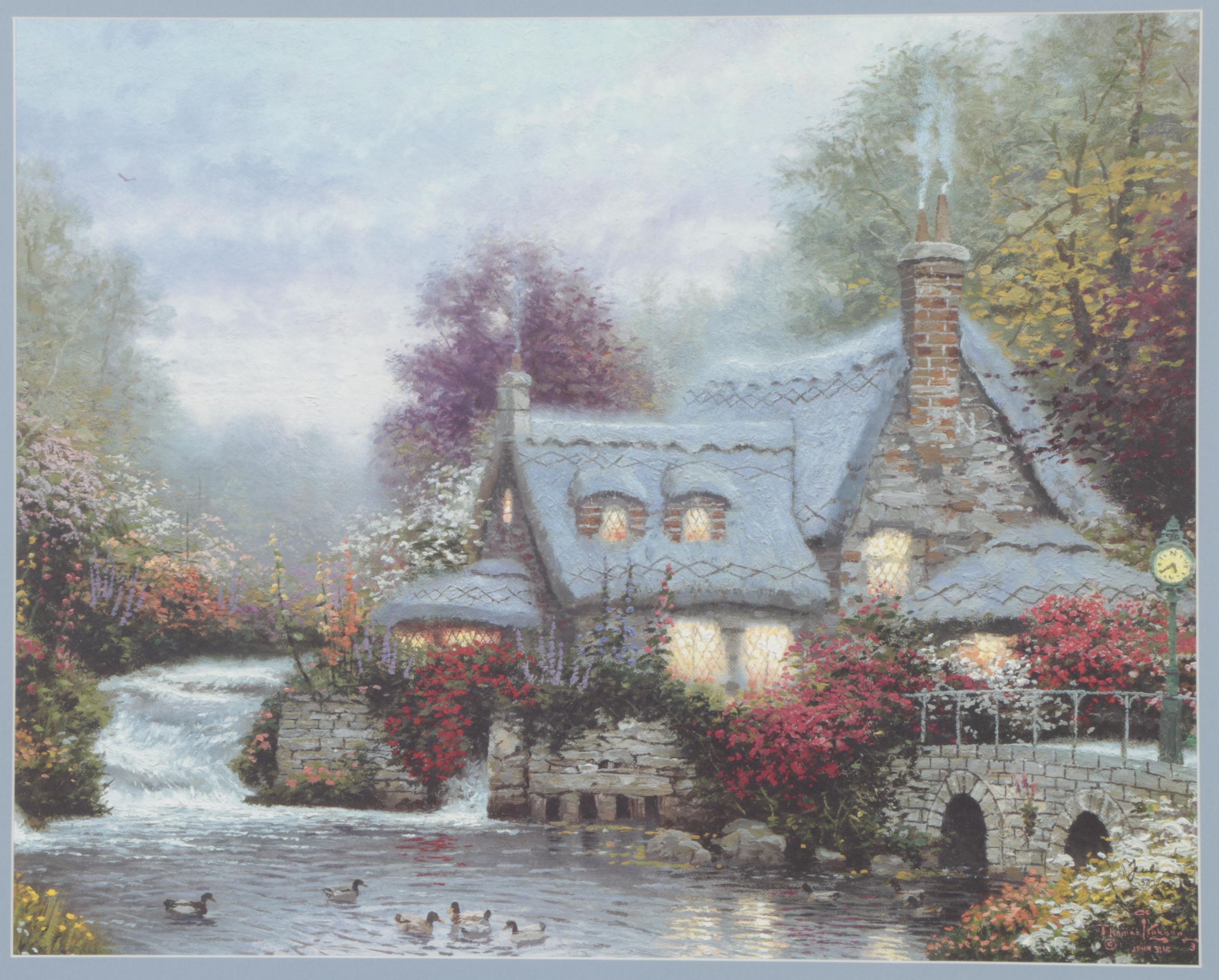 Limited Edition Offset Lithograph After Thomas Kinkade "The Miller's Cottage"