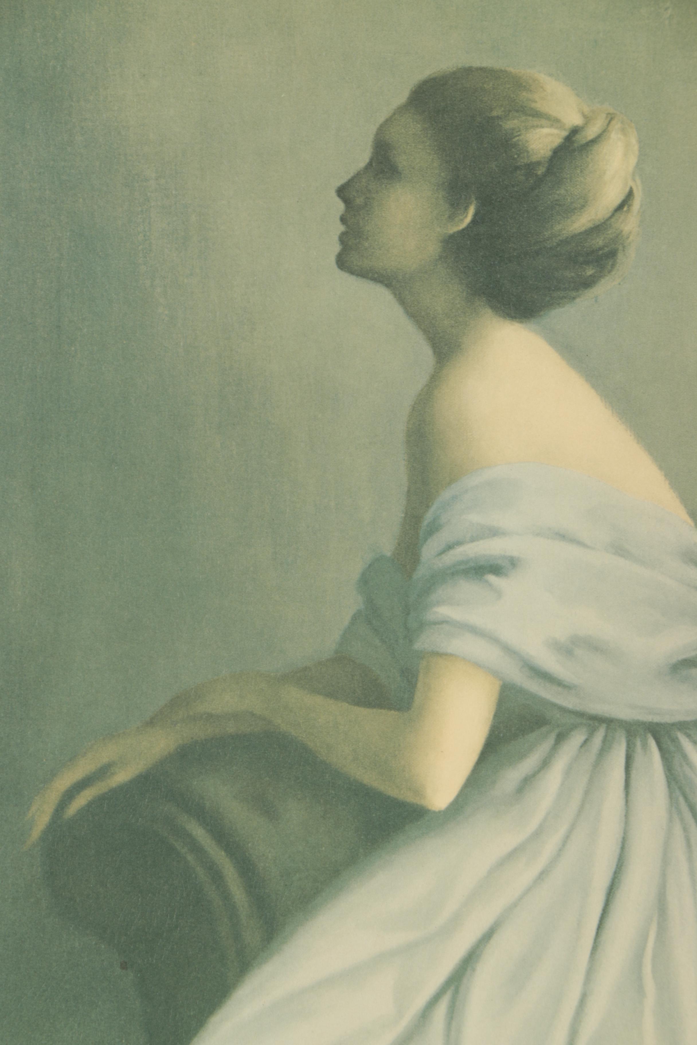 Offset Lithograph After Joanne Pemberton Longman's "Lady in a Blue Dress"