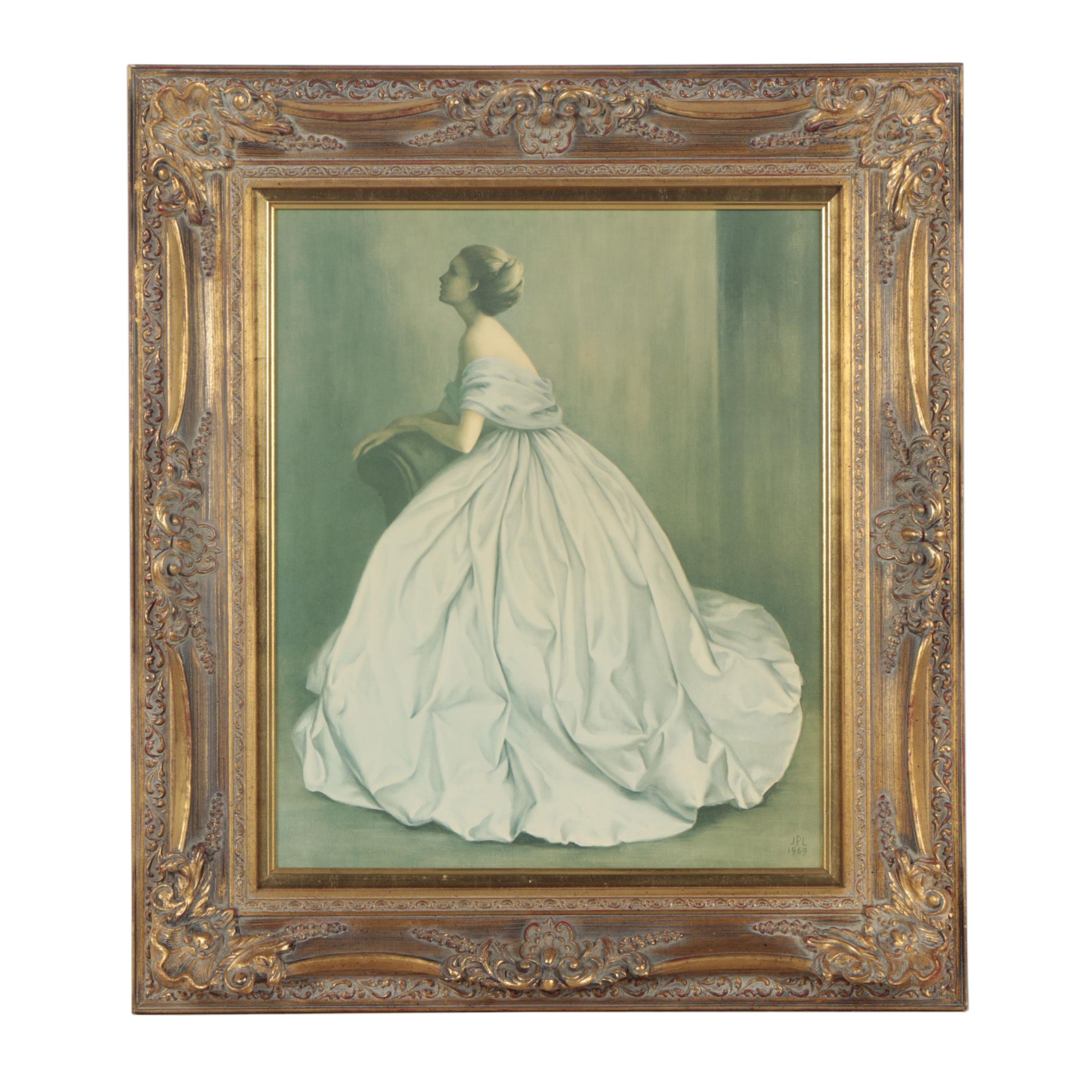 Offset Lithograph After Joanne Pemberton Longman's "Lady in a Blue Dress"