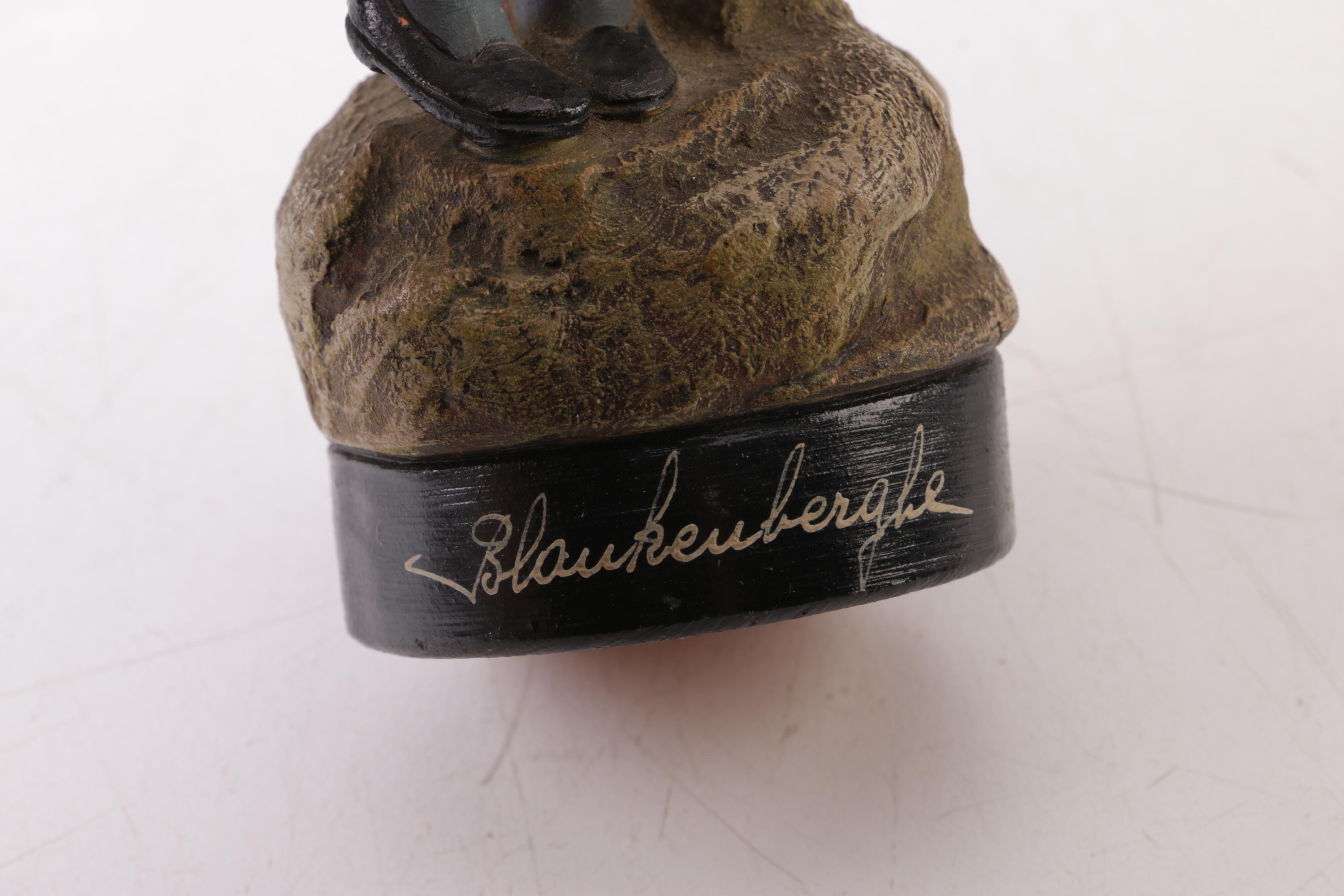 Vintage "Blaukeubergle" and Boy on Phone Figurines