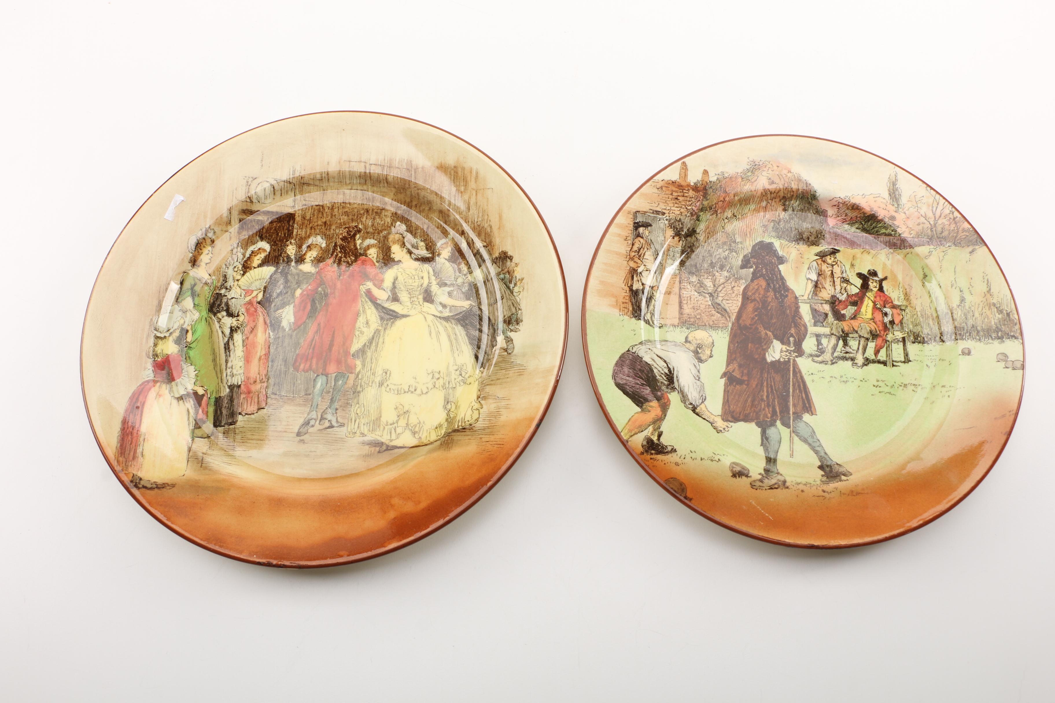 Vintage Royal Doulton Seriesware Including "Sir Roger De Coverly" Plates