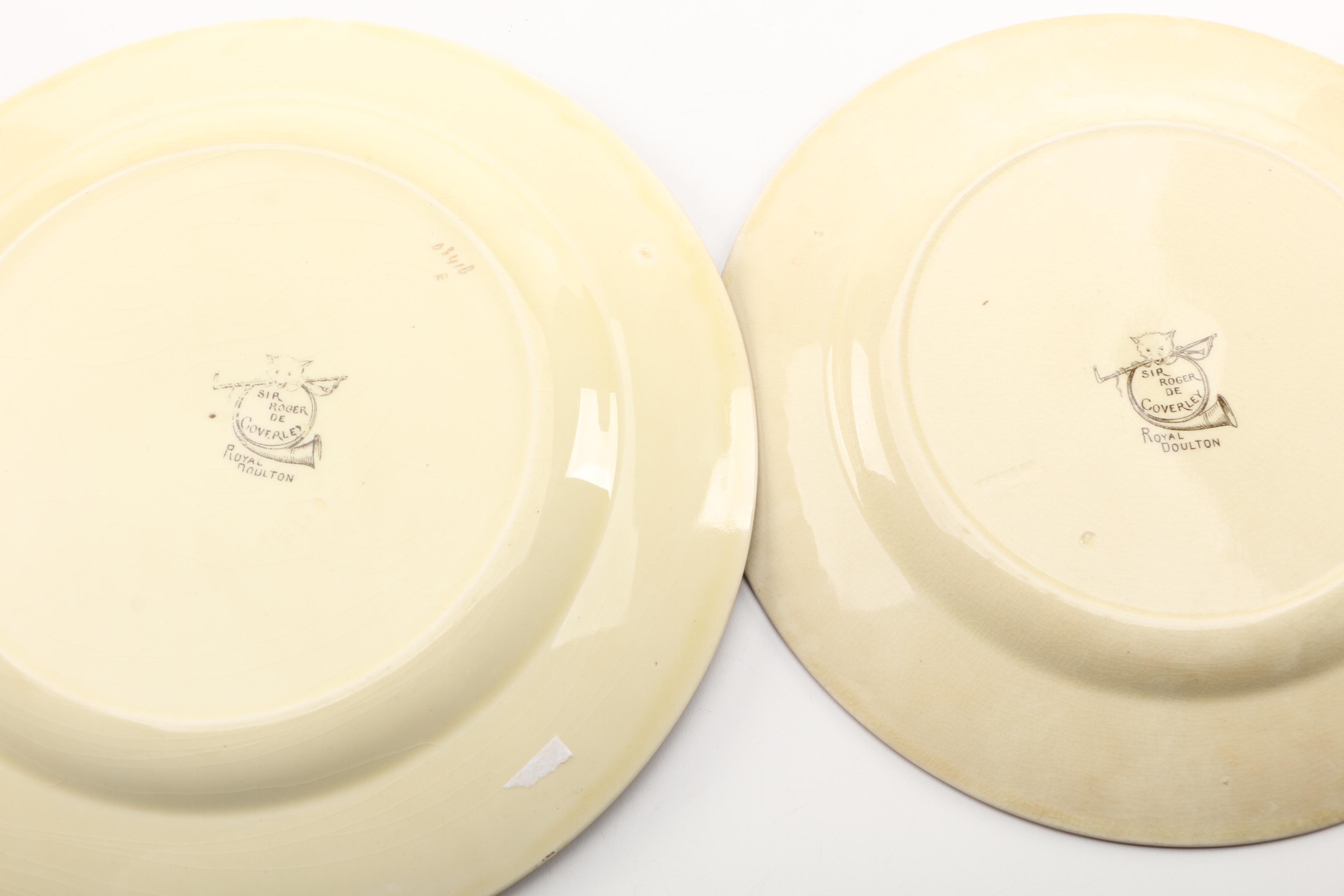 Vintage Royal Doulton Seriesware Including "Sir Roger De Coverly" Plates