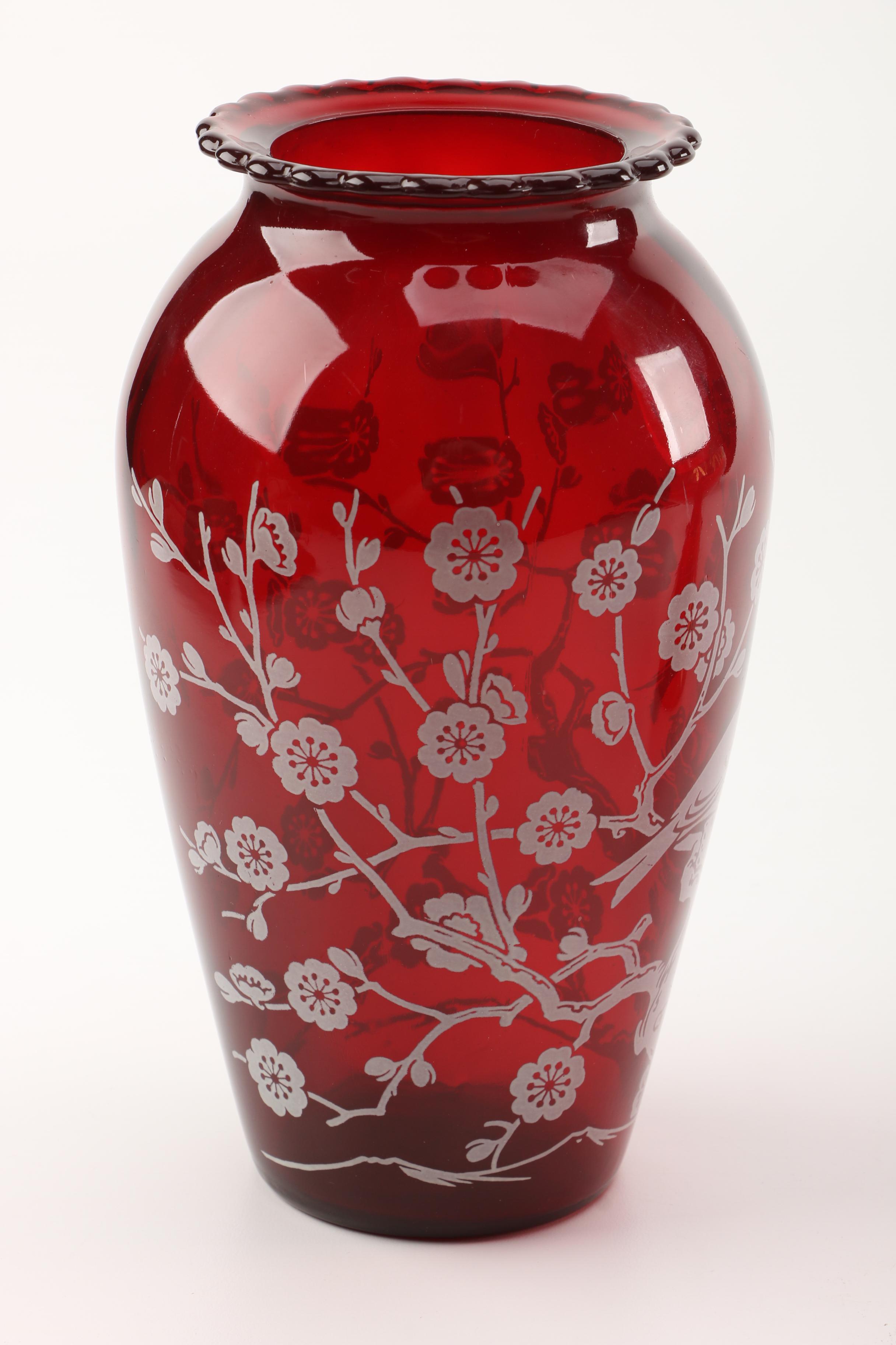 Selection of Red Glassware