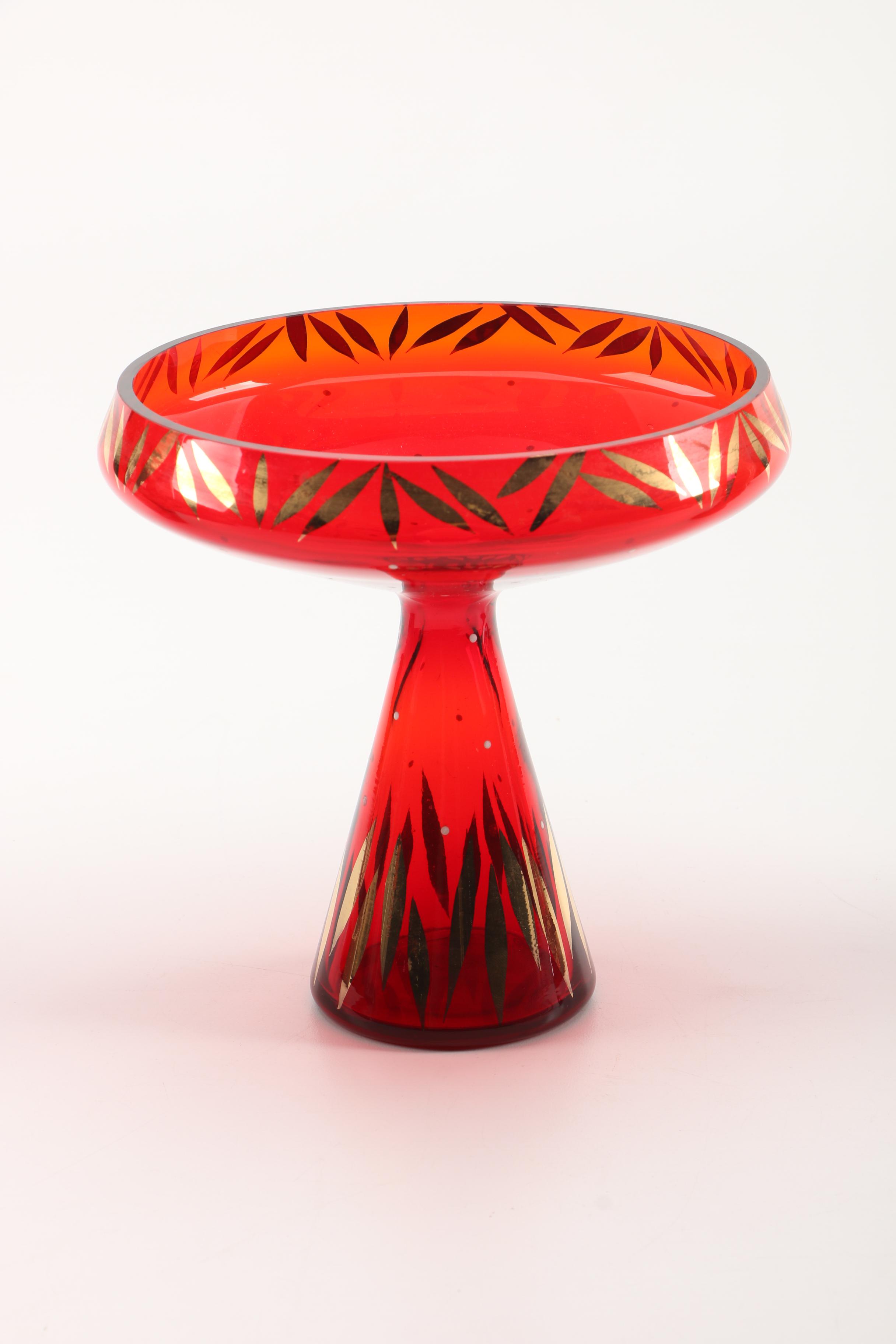 Selection of Red Glassware