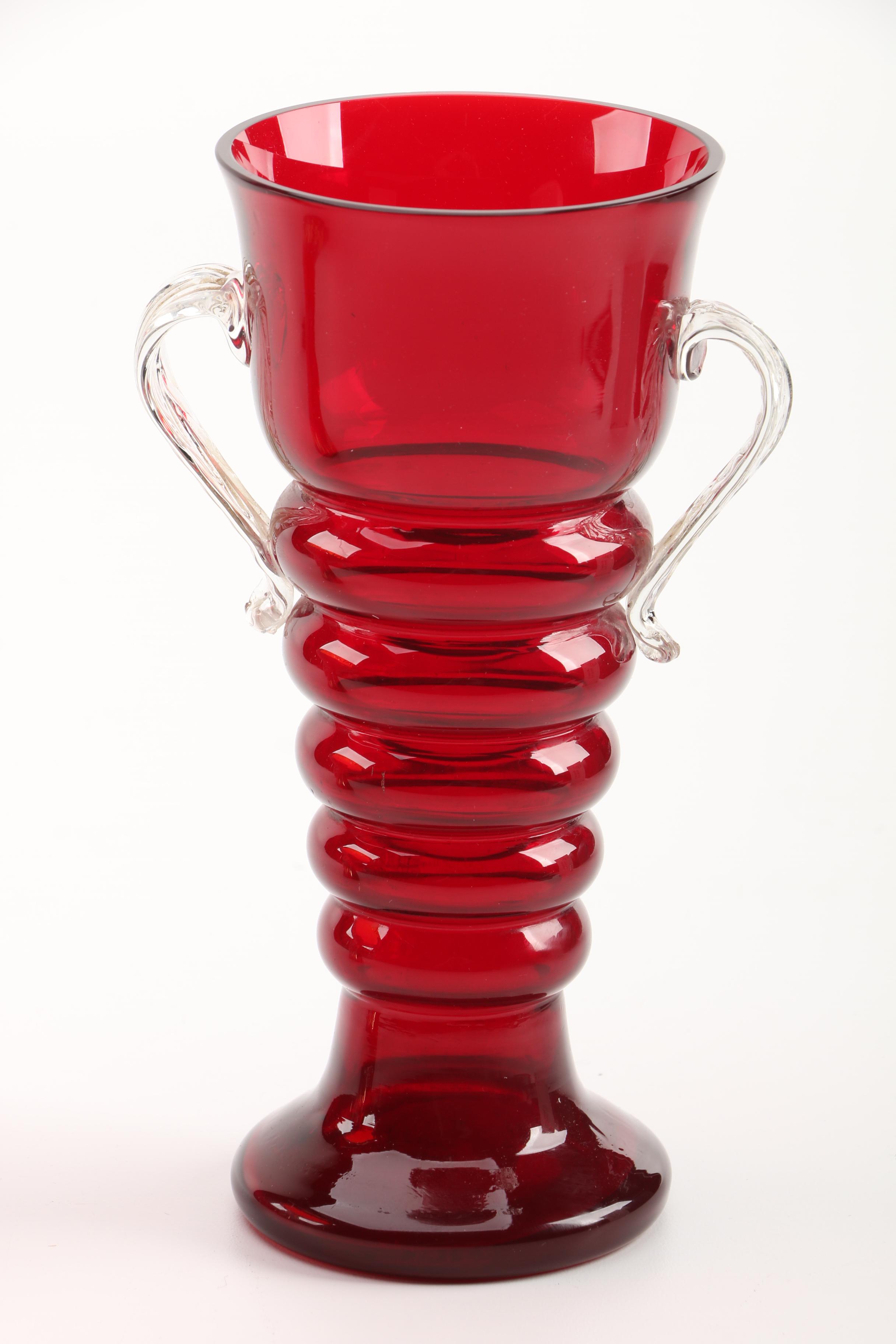 Selection of Red Glassware