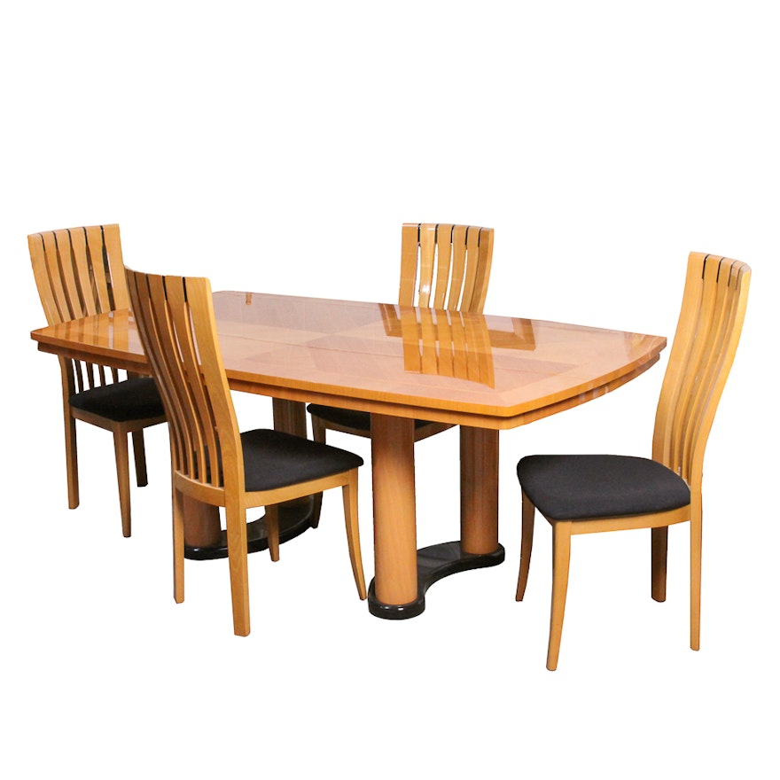 Italian Modern Dining Table and Chairs by Excelsior Designs