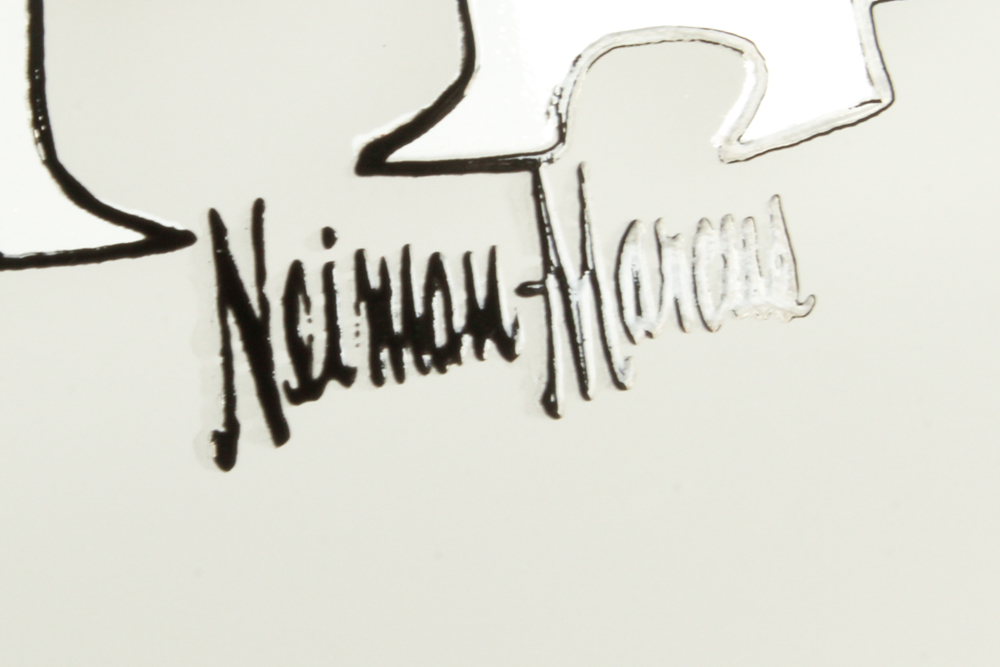 Neiman Marcus Frosted Penguin Tumblers, Christmas Napkins, and Drink Stirrers