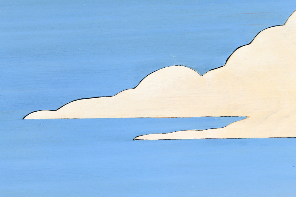 Jeffrey Waller Acrylic Painted Carved Wooden Sculpture