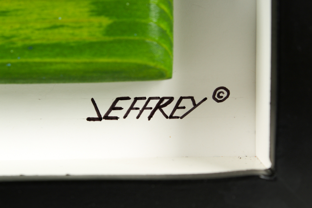 Jeffrey Waller Acrylic Painted Carved Wooden Sculpture