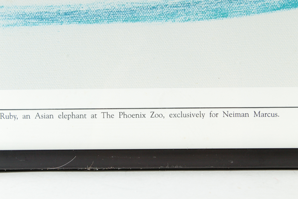 Reproduction Print After a Painting by Ruby the Elephant