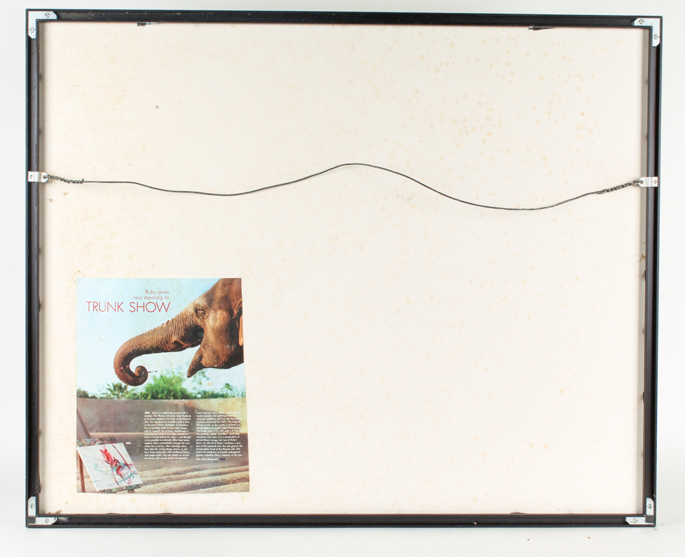 Reproduction Print After a Painting by Ruby the Elephant