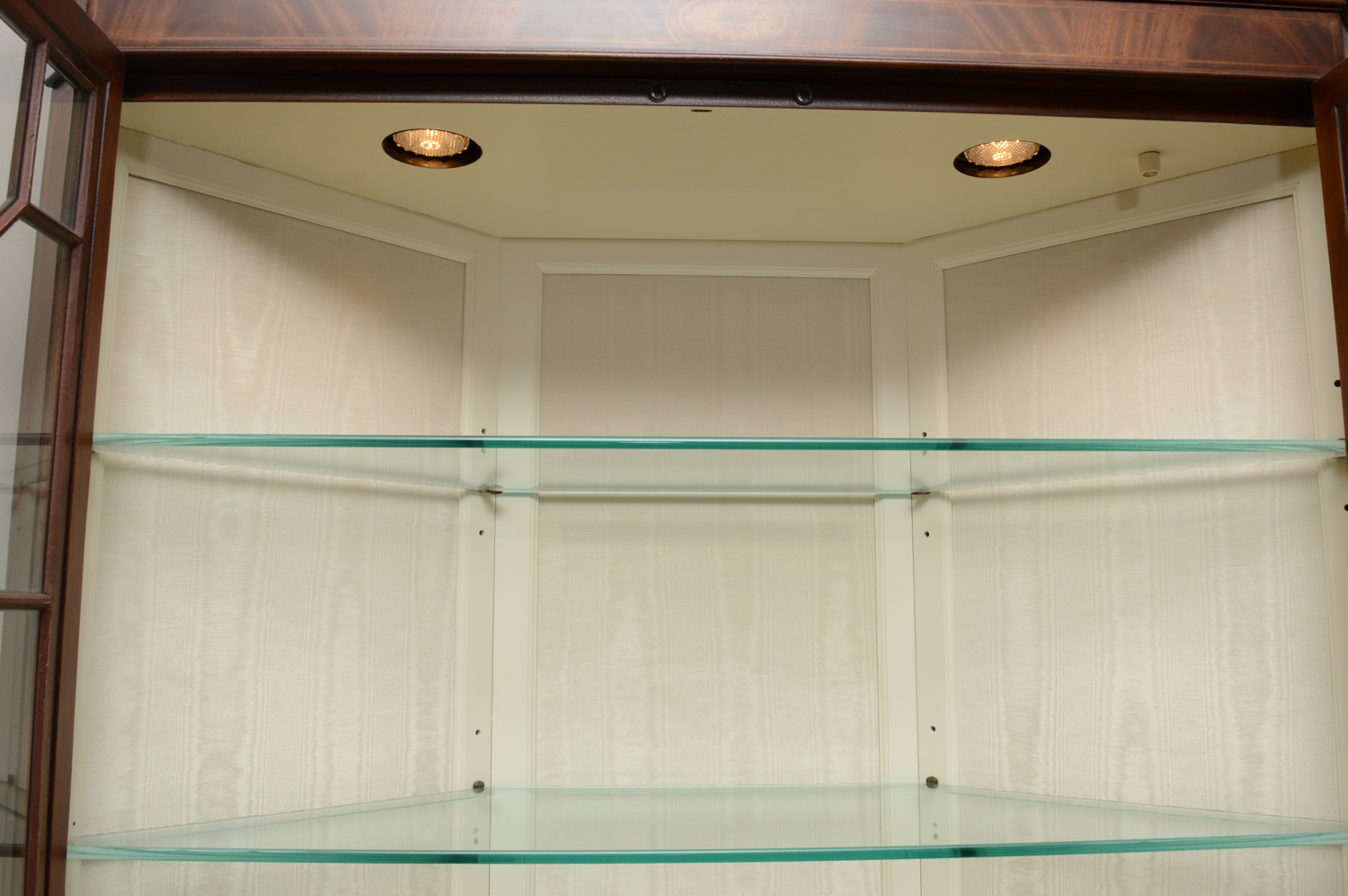 Chippendale Style Lighted Corner Cabinet