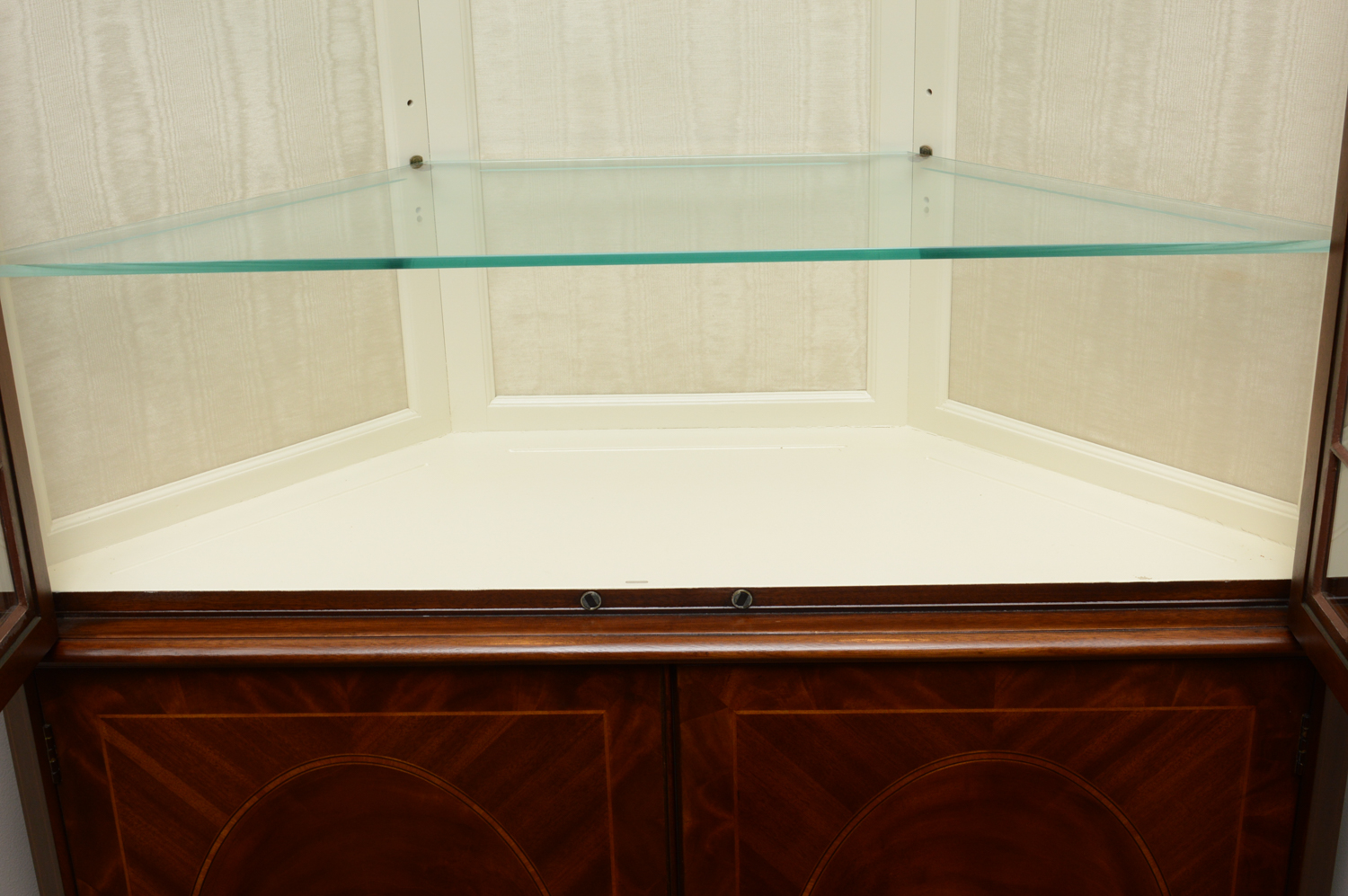 Chippendale Style Lighted Corner Cabinet