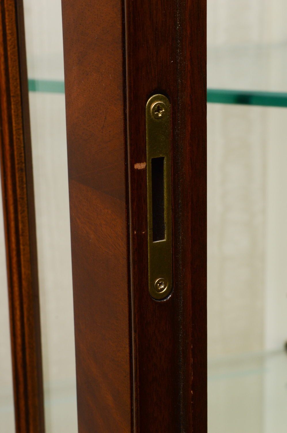 Chippendale Style Lighted Corner Cabinet