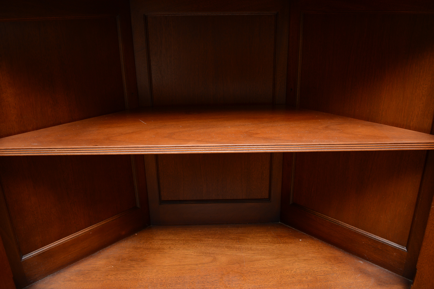 Chippendale Style Lighted Corner Cabinet