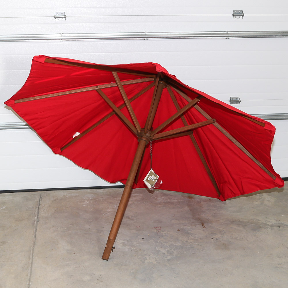 Pottery Barn Outdoor Umbrella and Martha Stewart Base