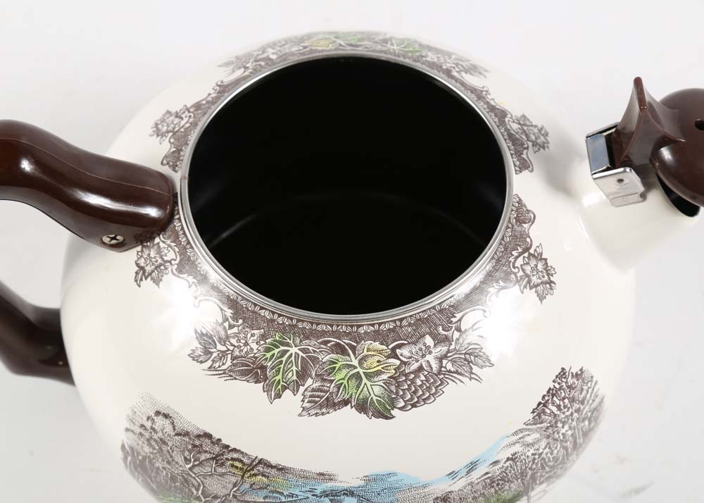 Johnson Brothers "Friendly Village" Transferware Tea Kettle
