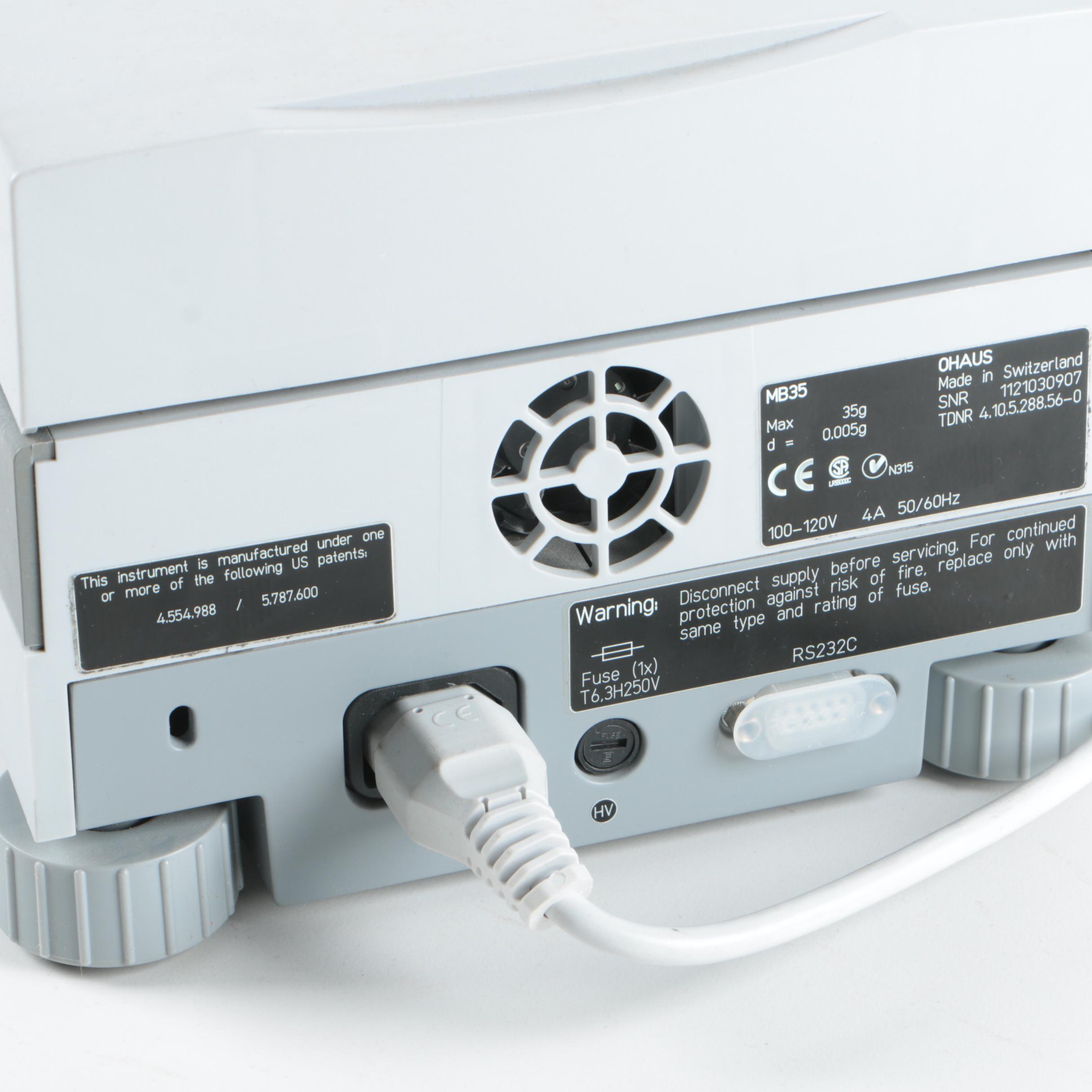 Ohaus MB35 Moisture Analyzer