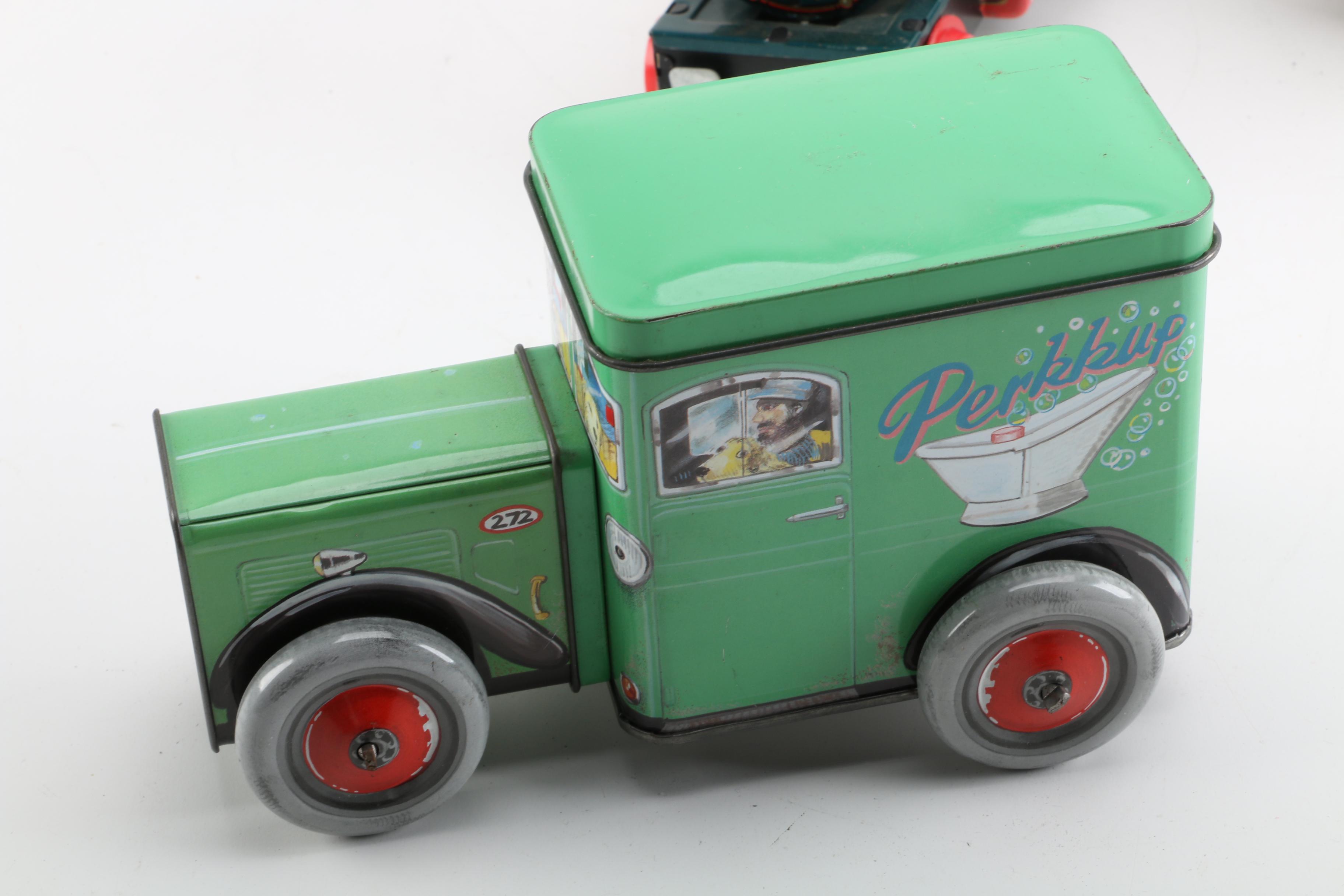 Tin Litho Toys and Train Track