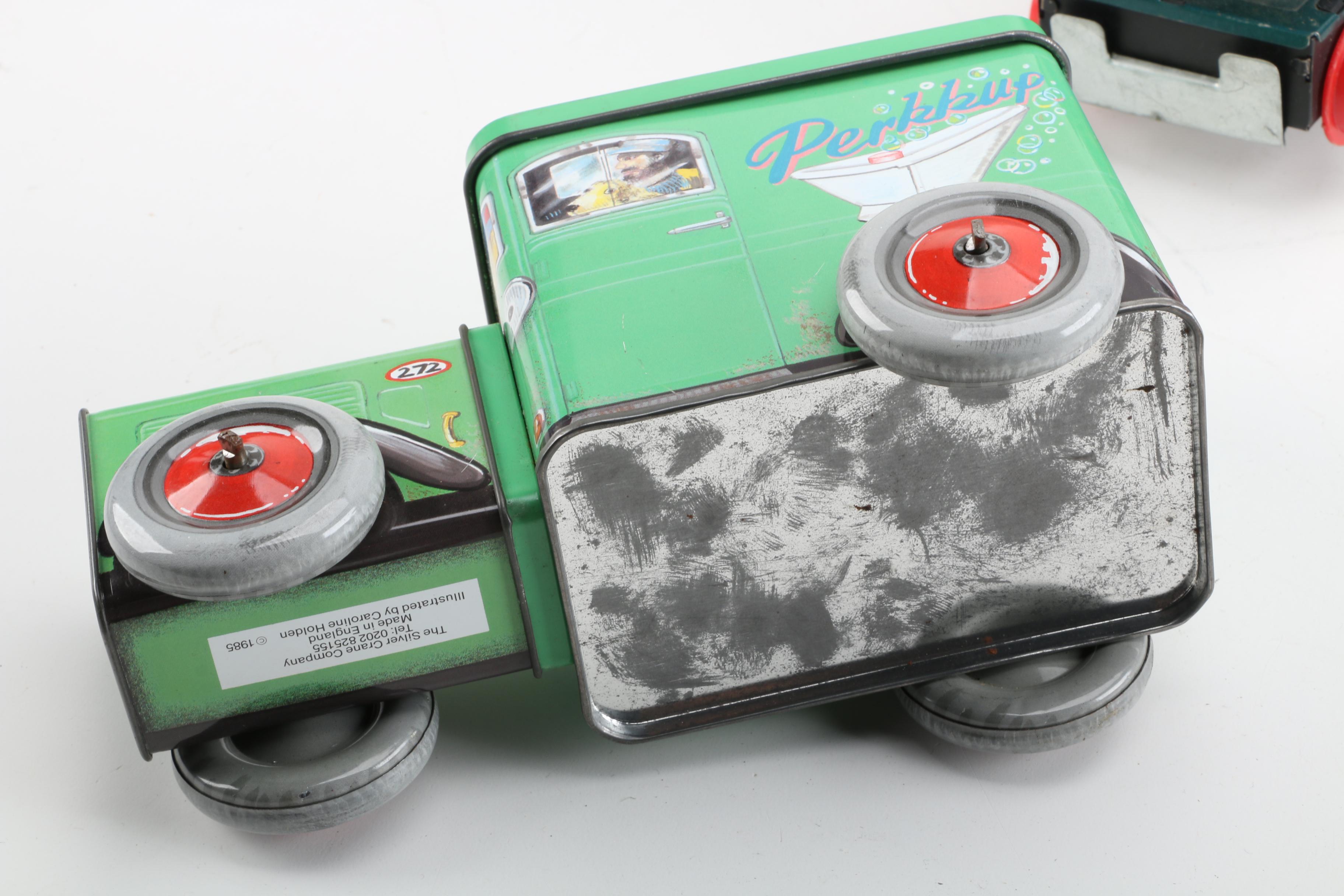 Tin Litho Toys and Train Track