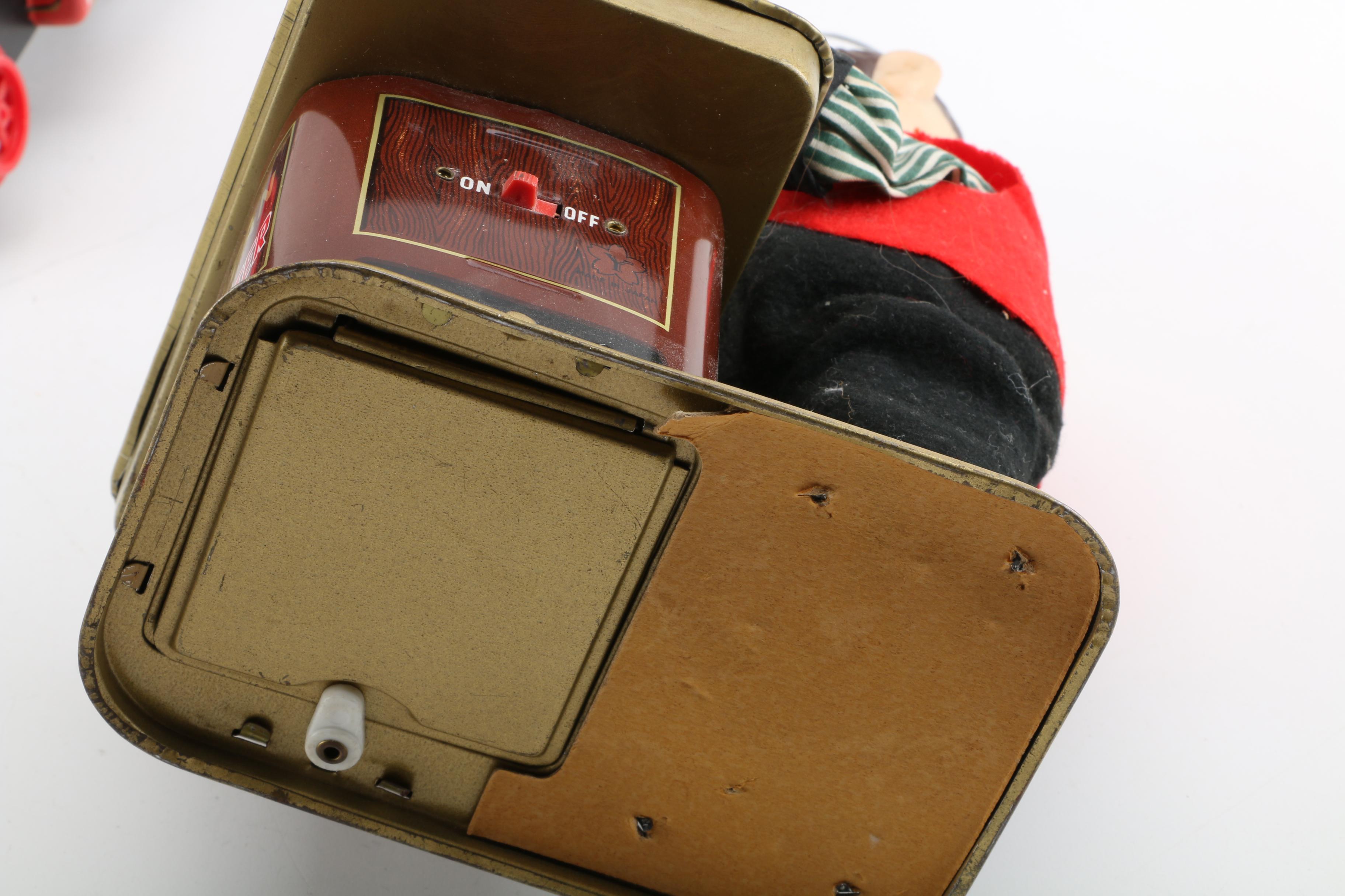 Tin Litho Toys and Train Track