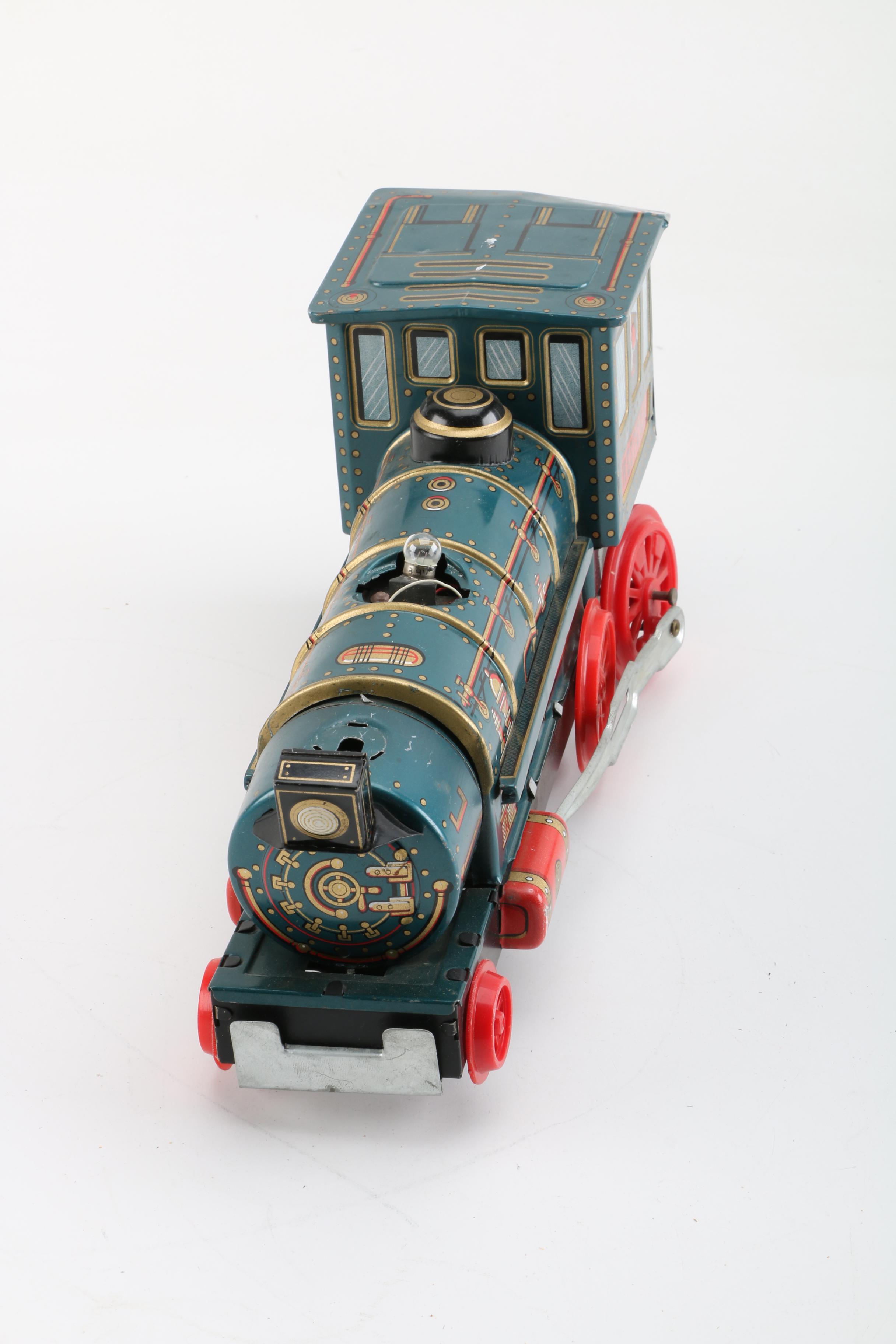 Tin Litho Toys and Train Track