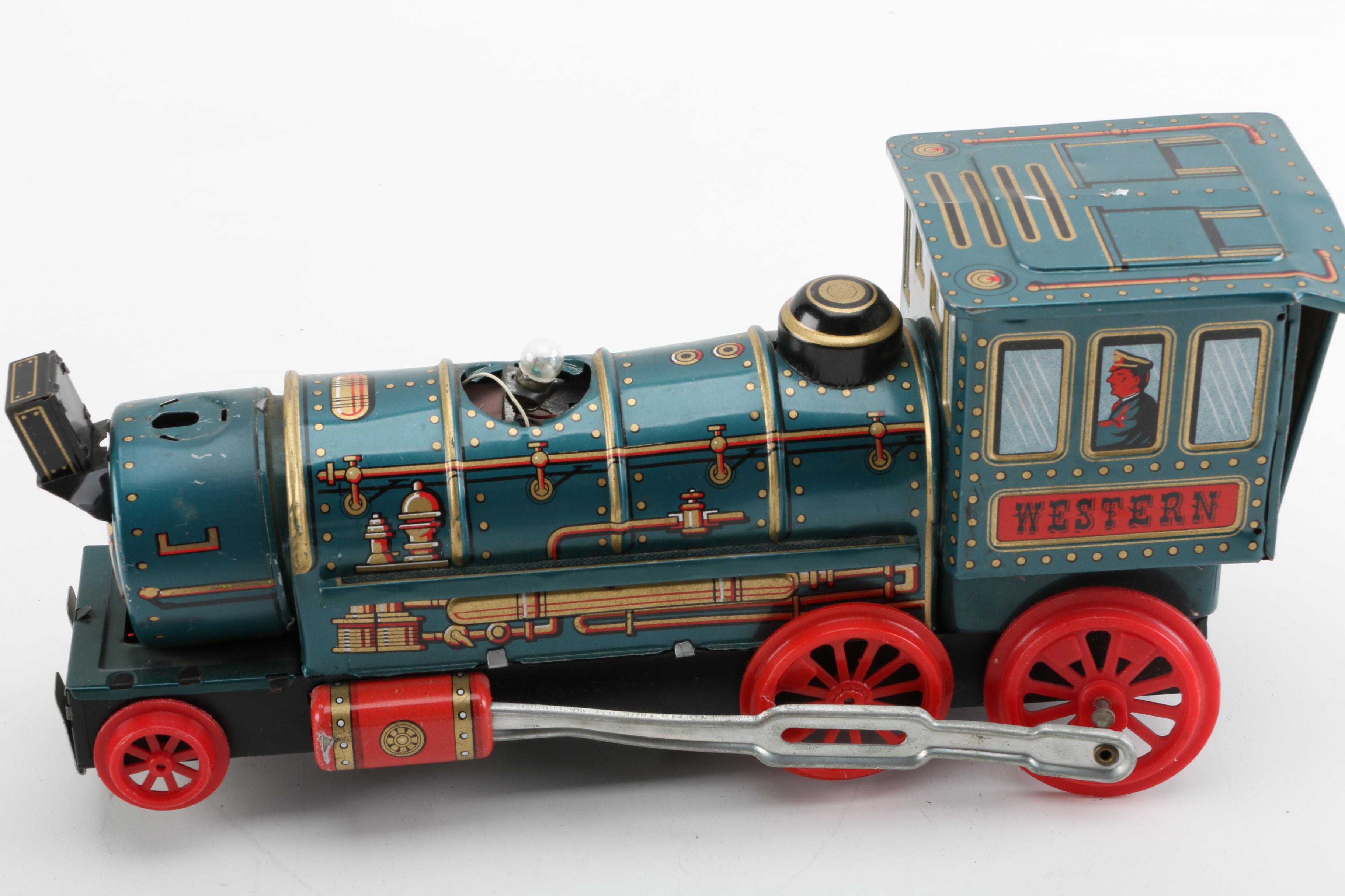 Tin Litho Toys and Train Track