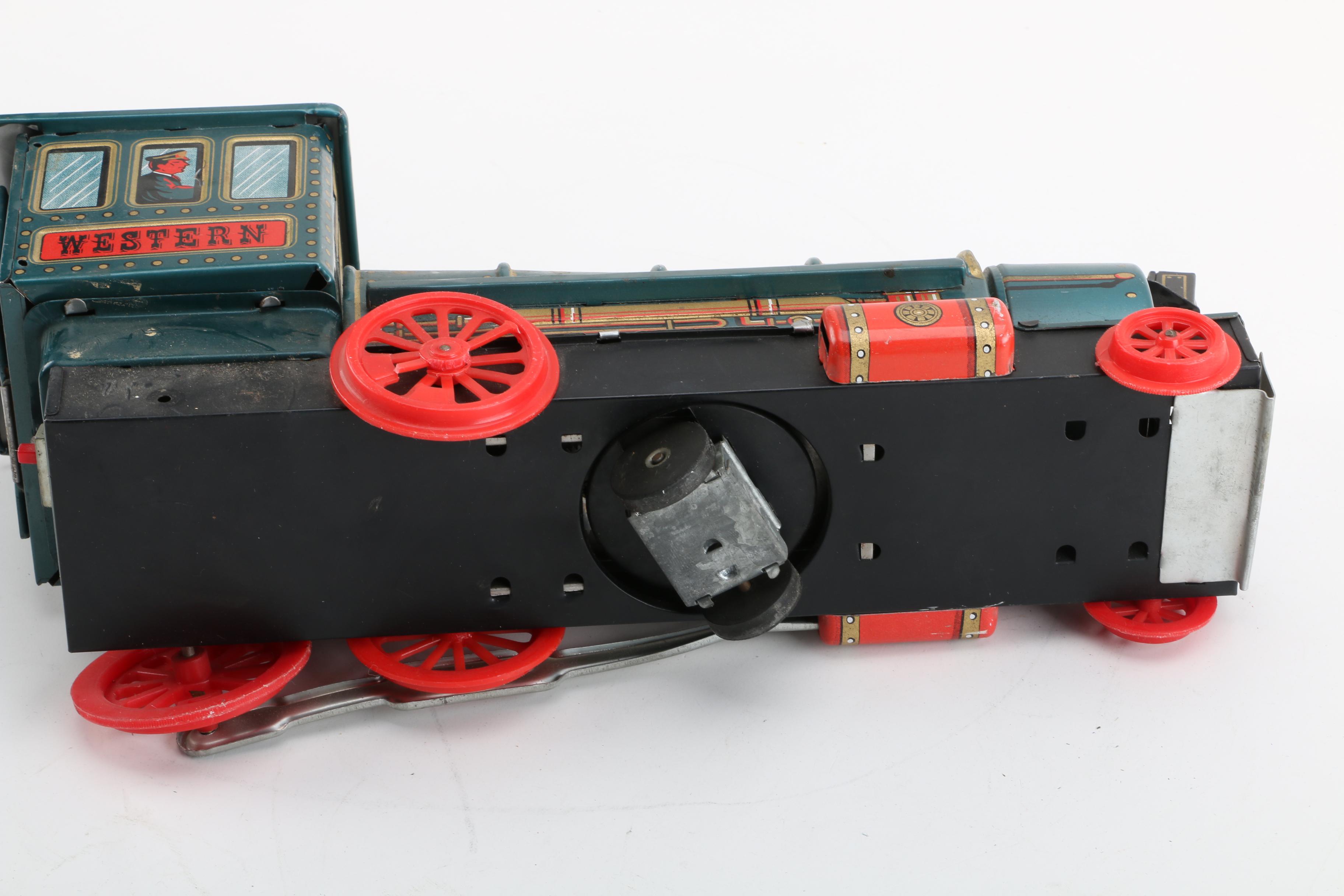 Tin Litho Toys and Train Track