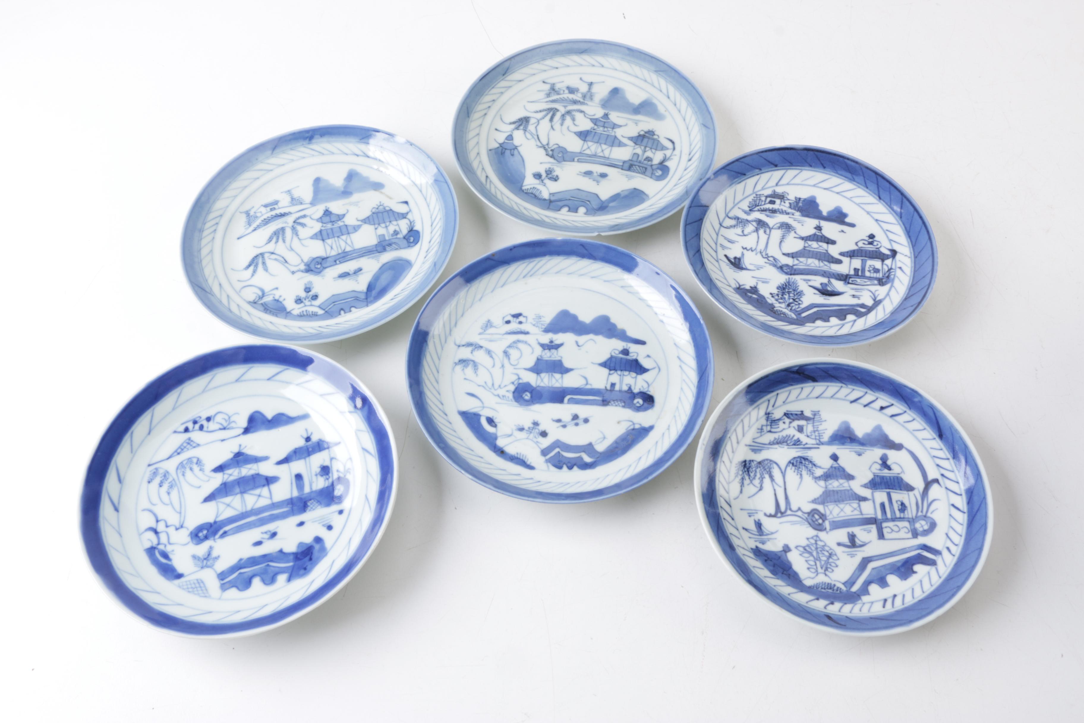 Antique Chinese Export Canton Porcelain Tableware