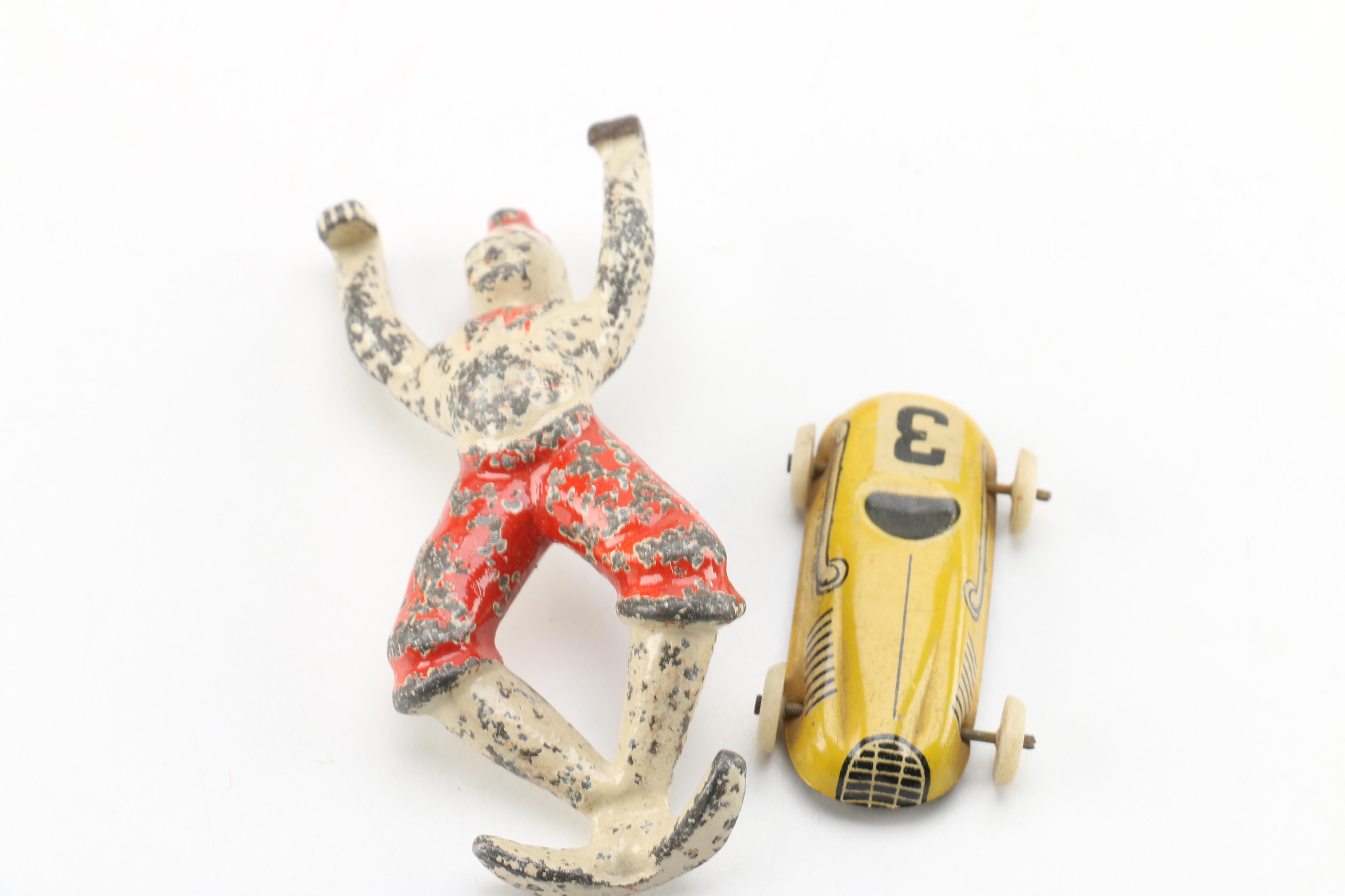 Vintage Cragstan Crapshooting Monkey, Capitol Hill Racer and Other Toys