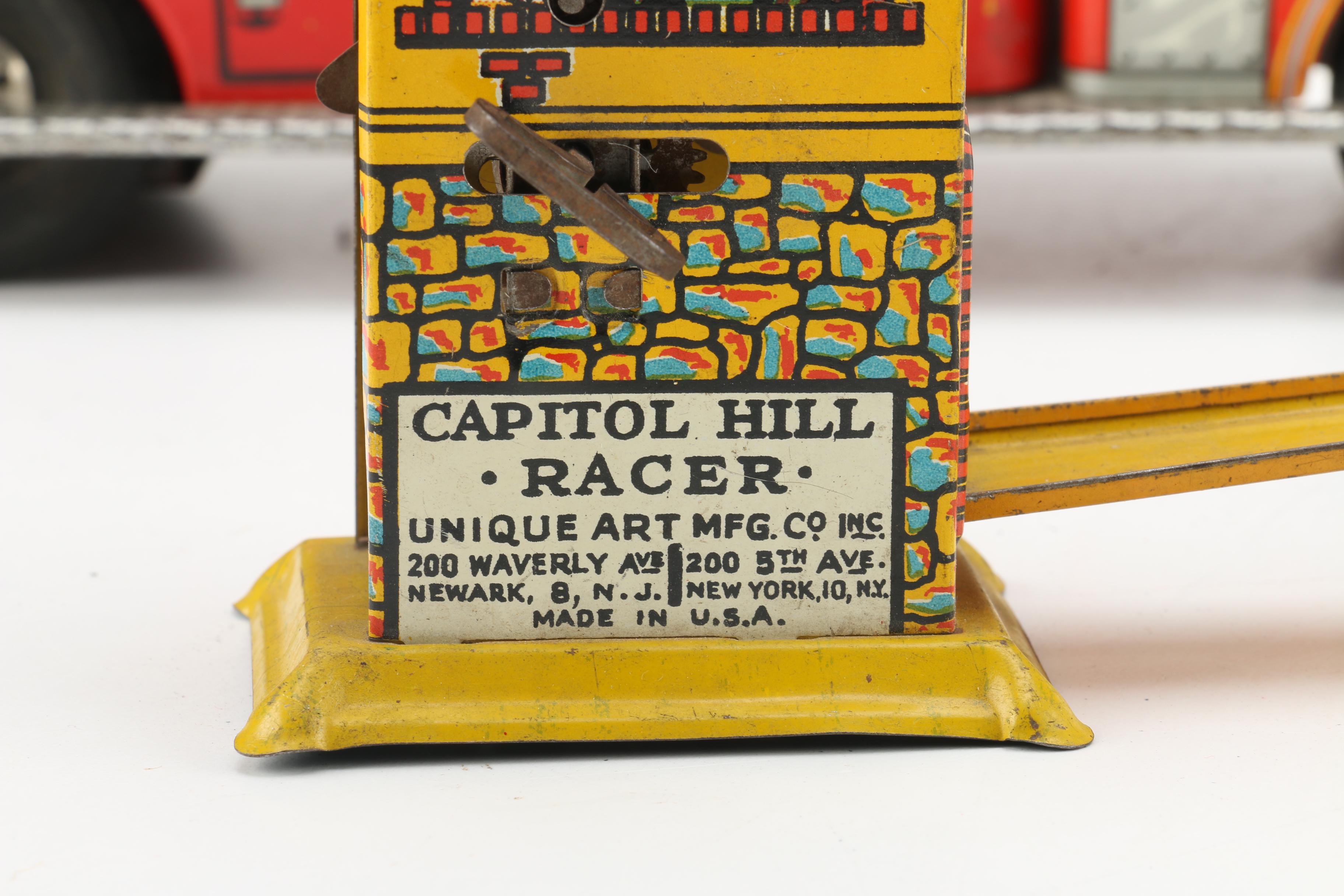 Vintage Cragstan Crapshooting Monkey, Capitol Hill Racer and Other Toys