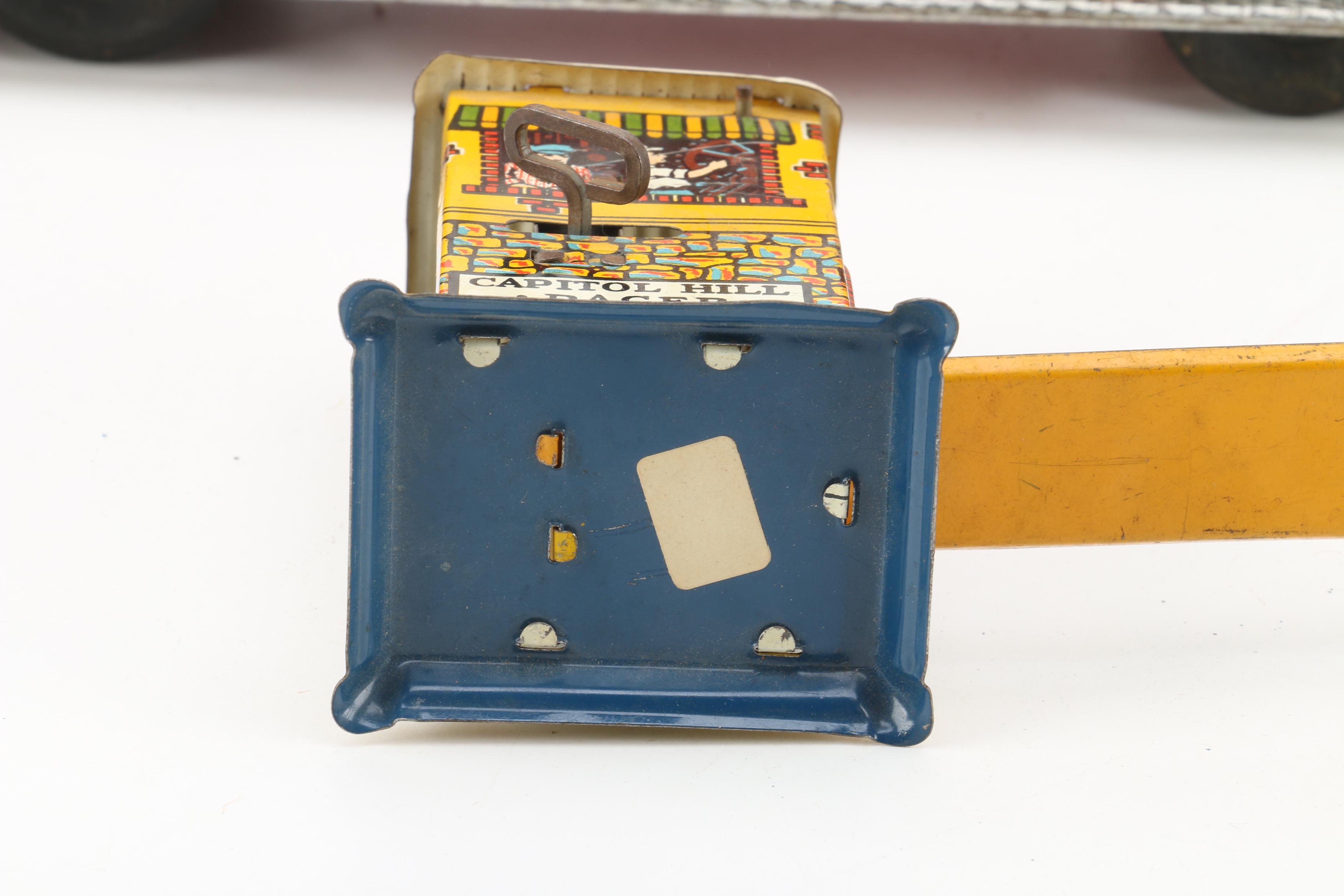 Vintage Cragstan Crapshooting Monkey, Capitol Hill Racer and Other Toys