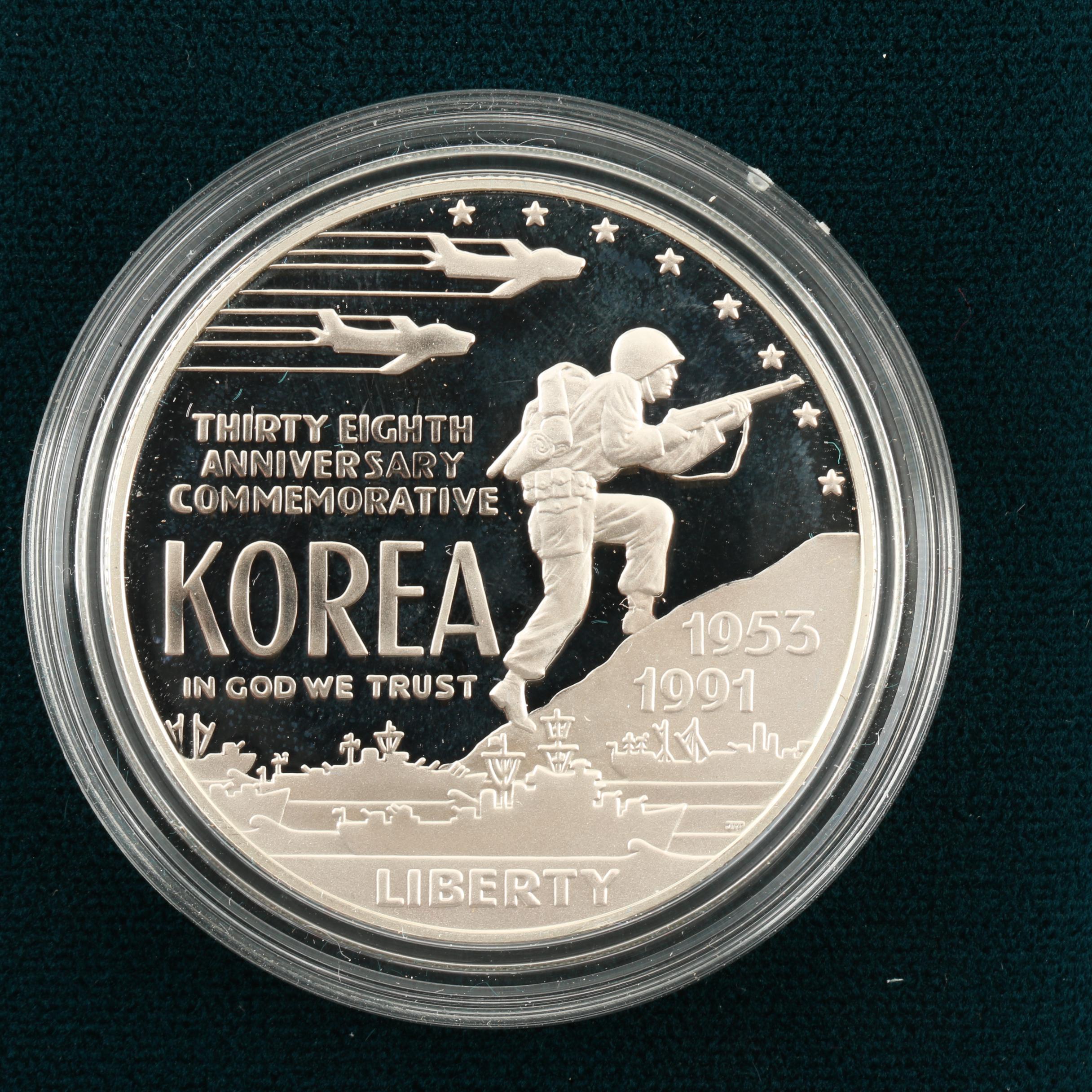 World War II and Korean War U.S. Commemorative Coin Sets