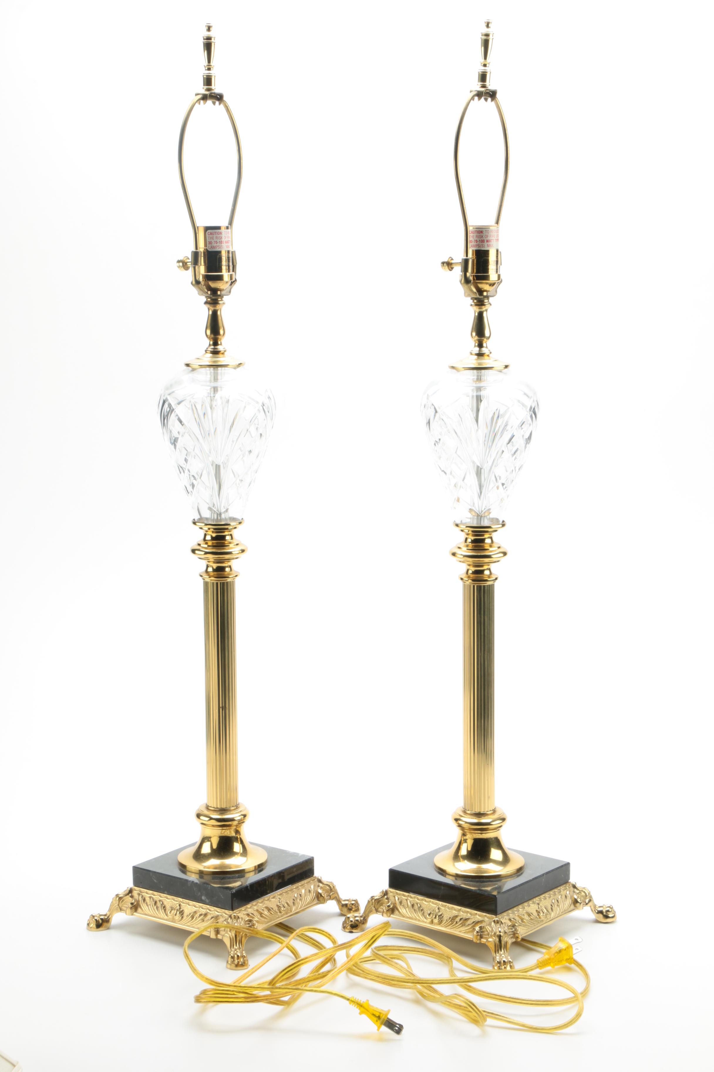 Waterford Crystal "Marlow" Buffet Lamps