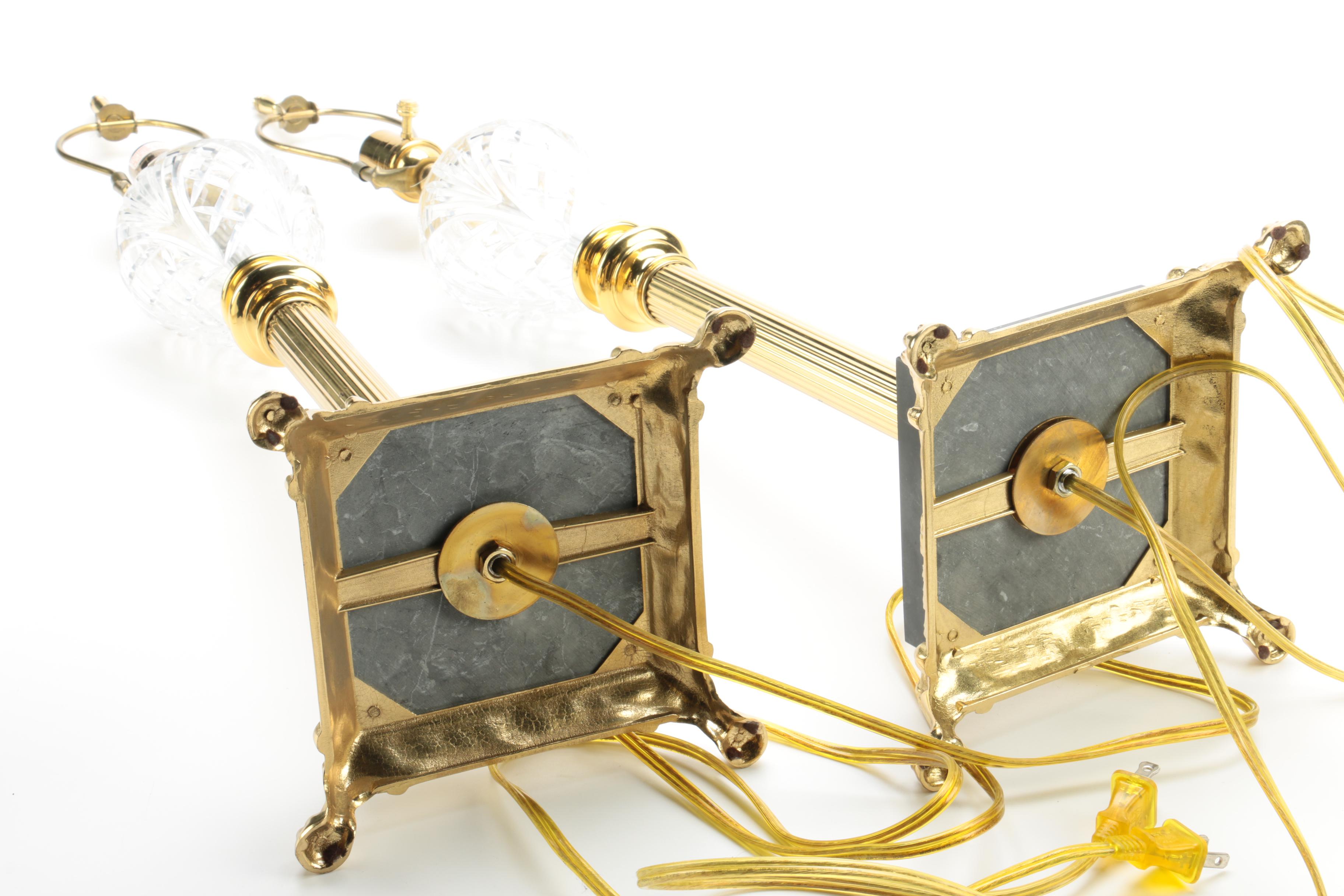 Waterford Crystal "Marlow" Buffet Lamps