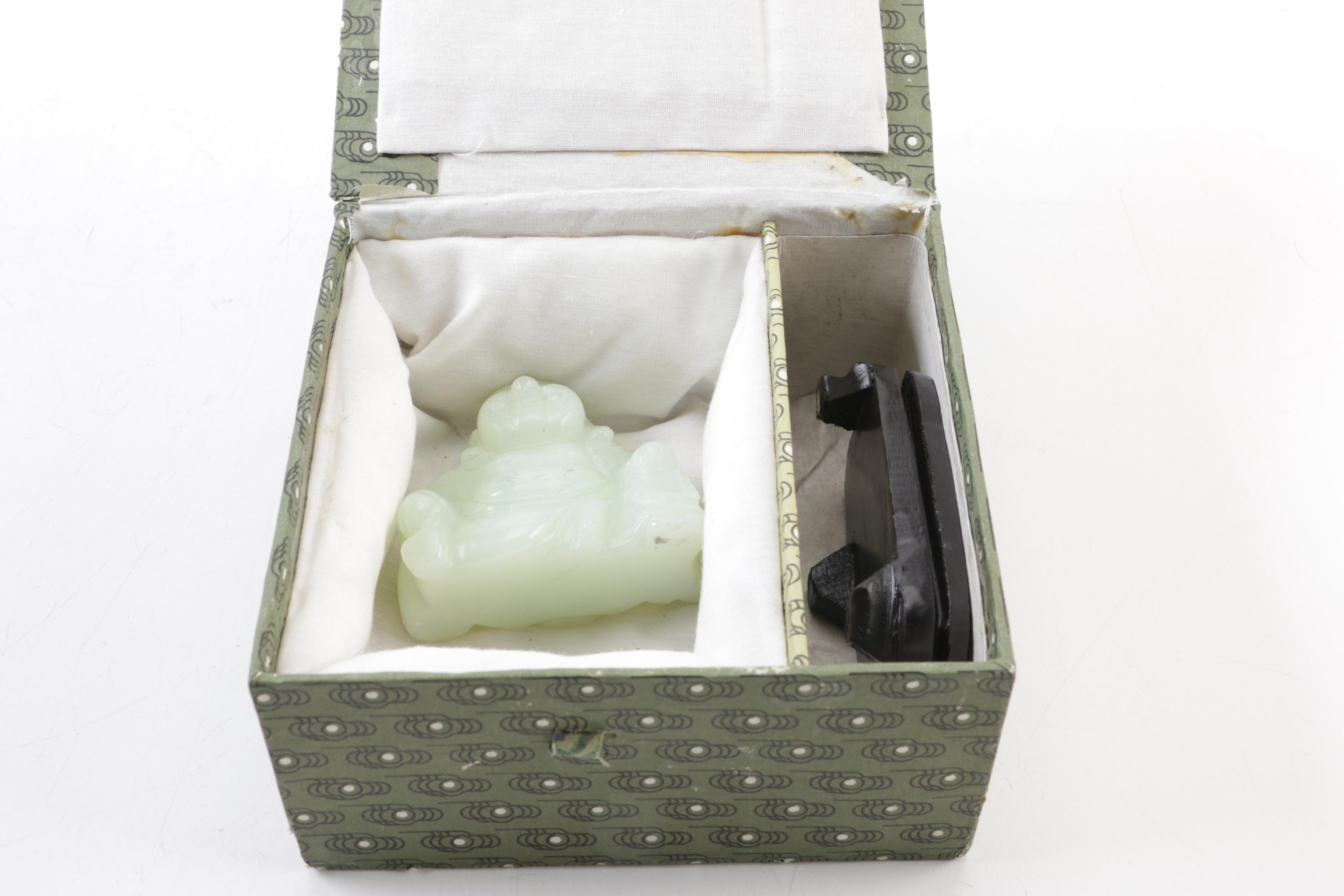 Bowenite Budai Figurine