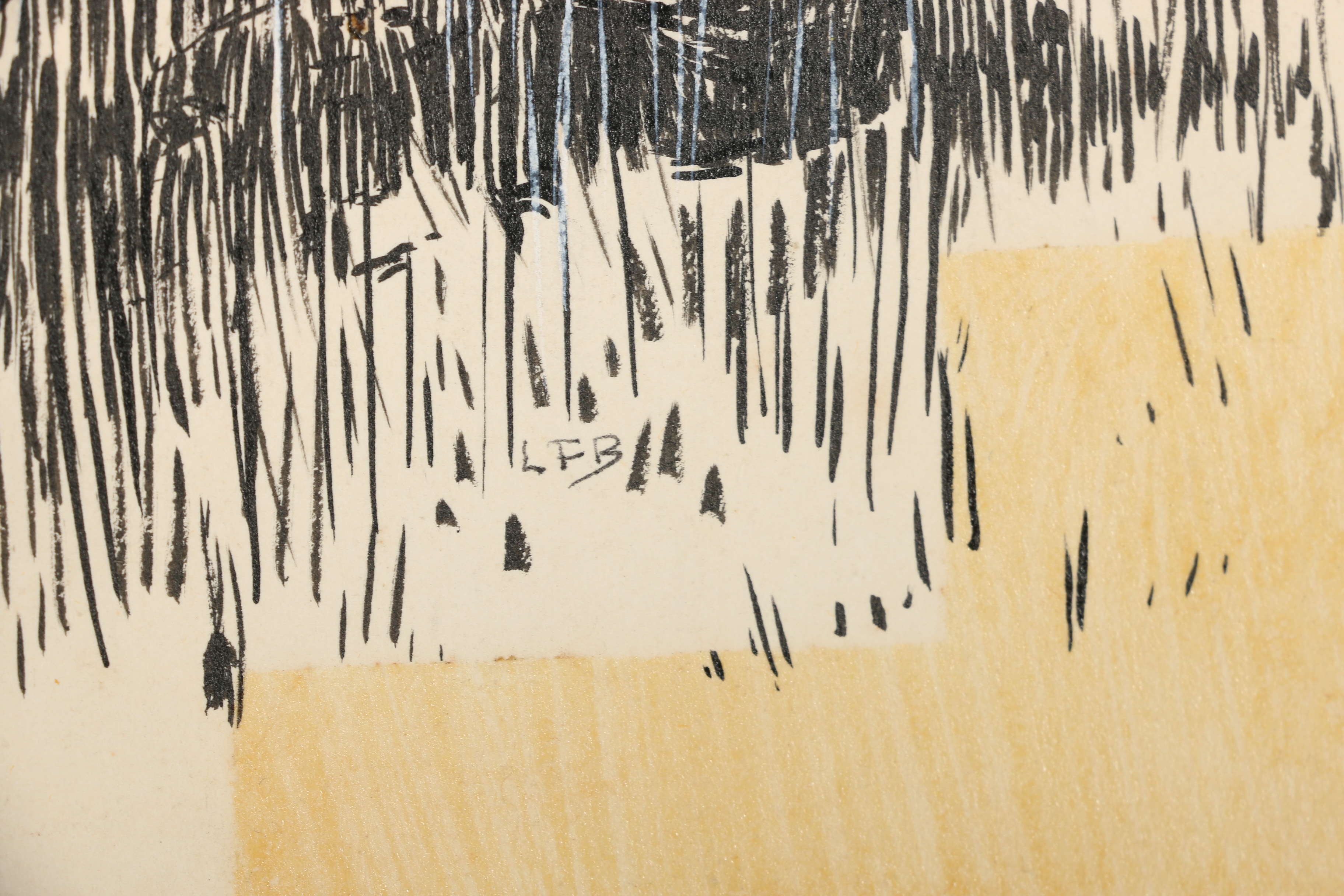 Lorence F. Bjorklund Ink Drawing "Dn. Hurricane, P. 104"