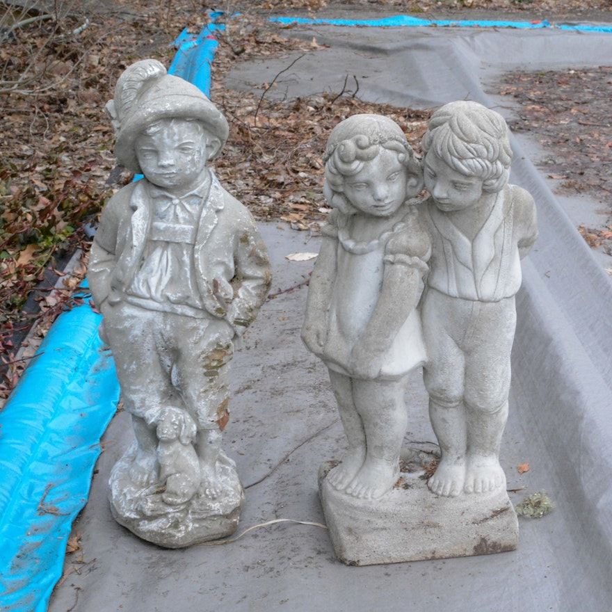 Cast Concrete Garden Statuettes