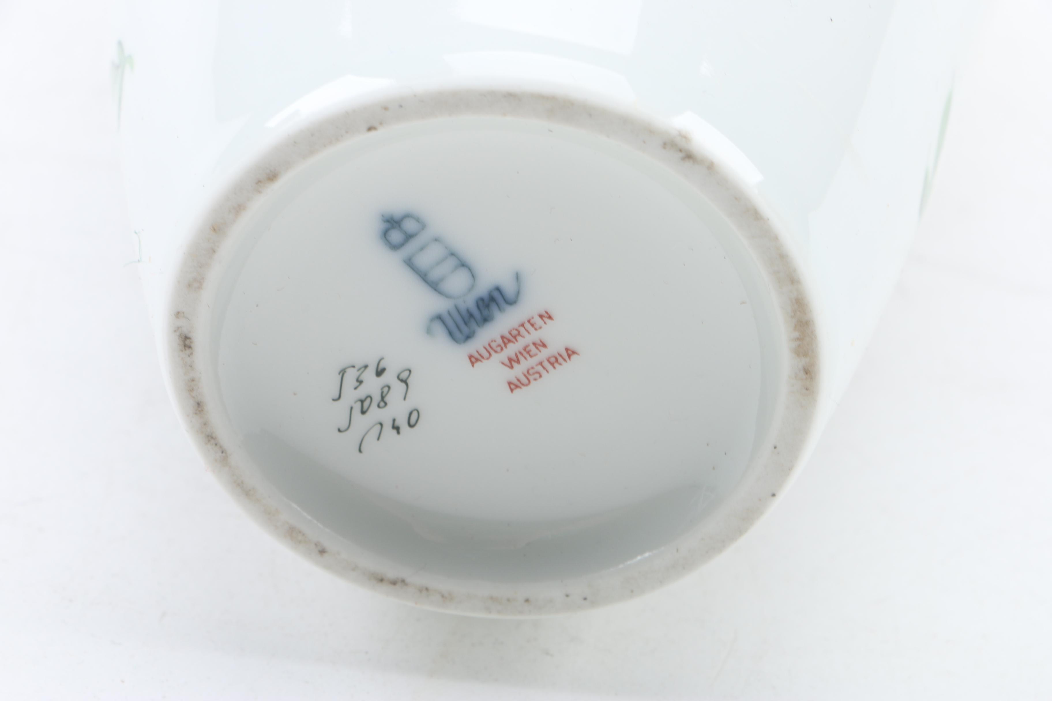 Augarten Wein Austrian Porcelain Vases