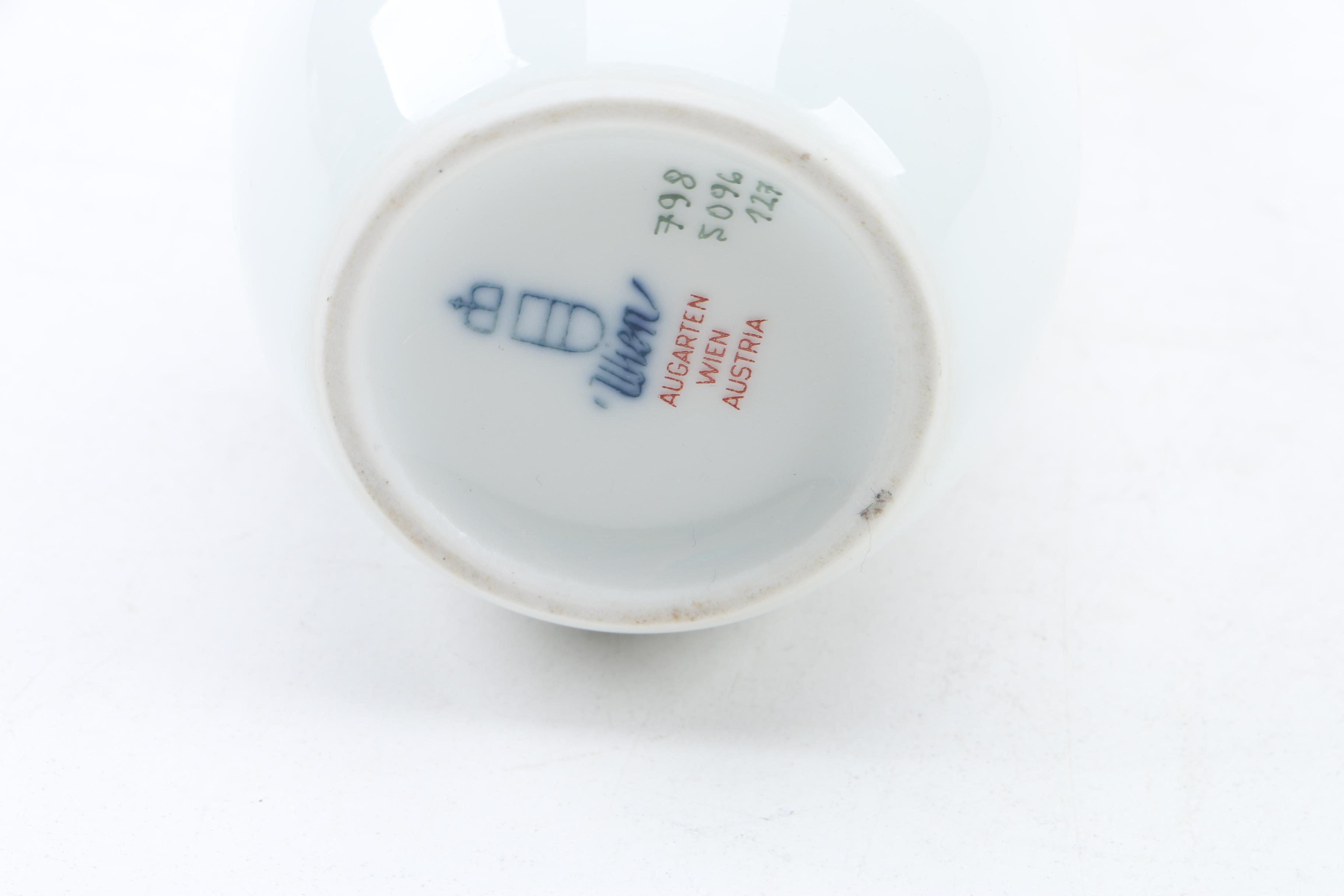 Augarten Wein Austrian Porcelain Vases